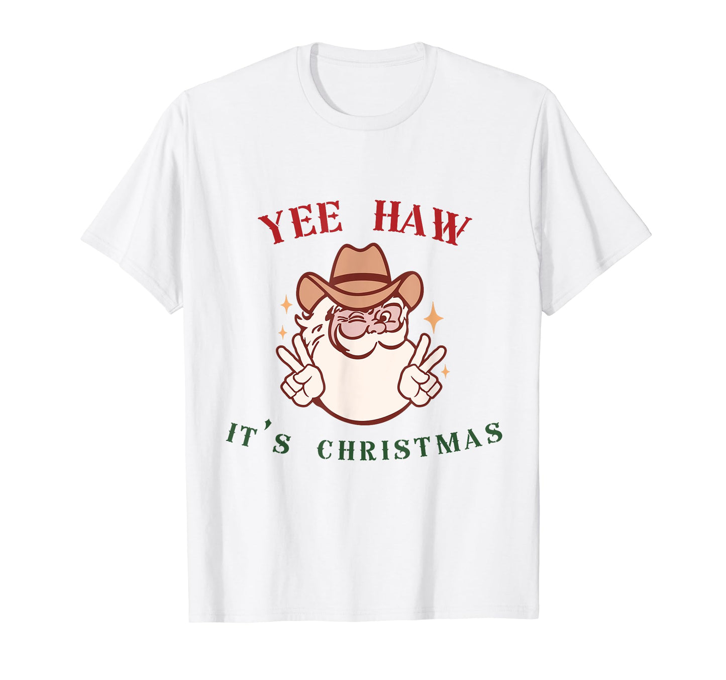 Western Cowboy Santa Yee Haw Its T-Shirt - Aesthetic Graphic Unisex - T-Shirt, Sweatshirt, Hoodie