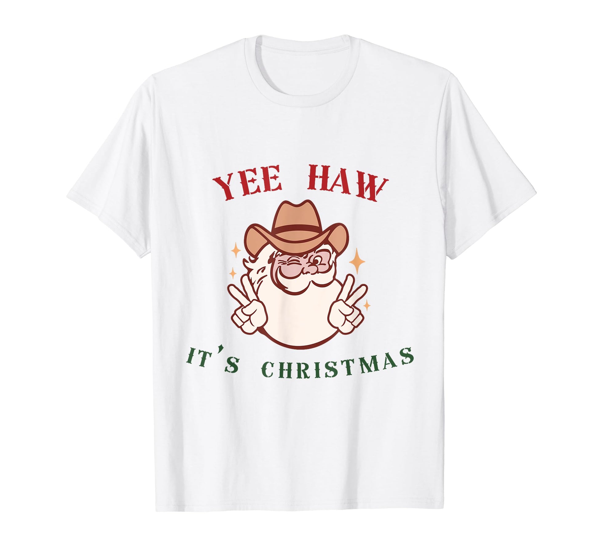 Western Cowboy Santa Yee Haw Its T-Shirt - Aesthetic Graphic Unisex - T-Shirt, Sweatshirt, Hoodie