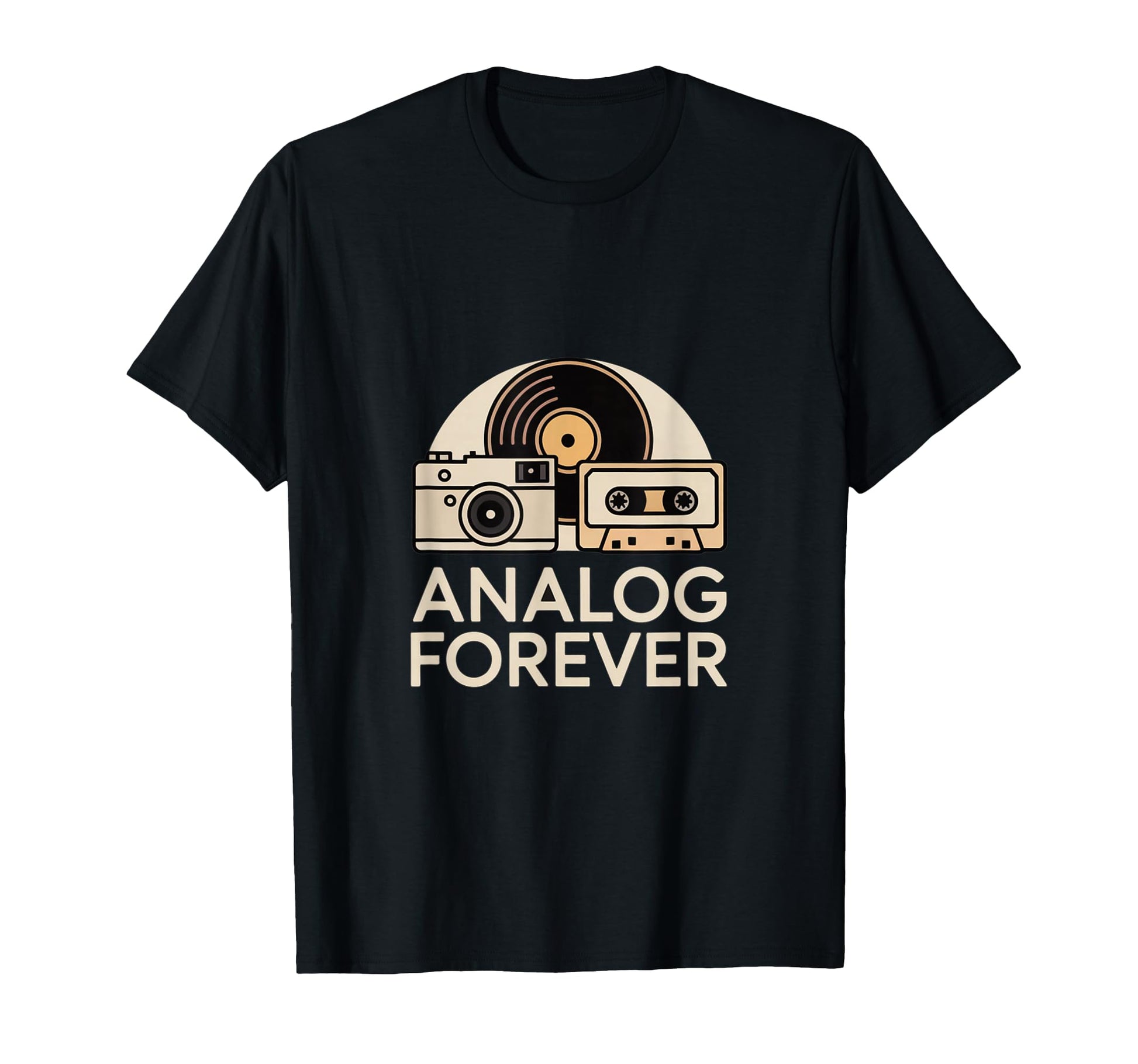 Analog Forever Camera Cassette T-Shirt - Novelty Apparel Unisex - T-Shirt, Sweatshirt, Hoodie