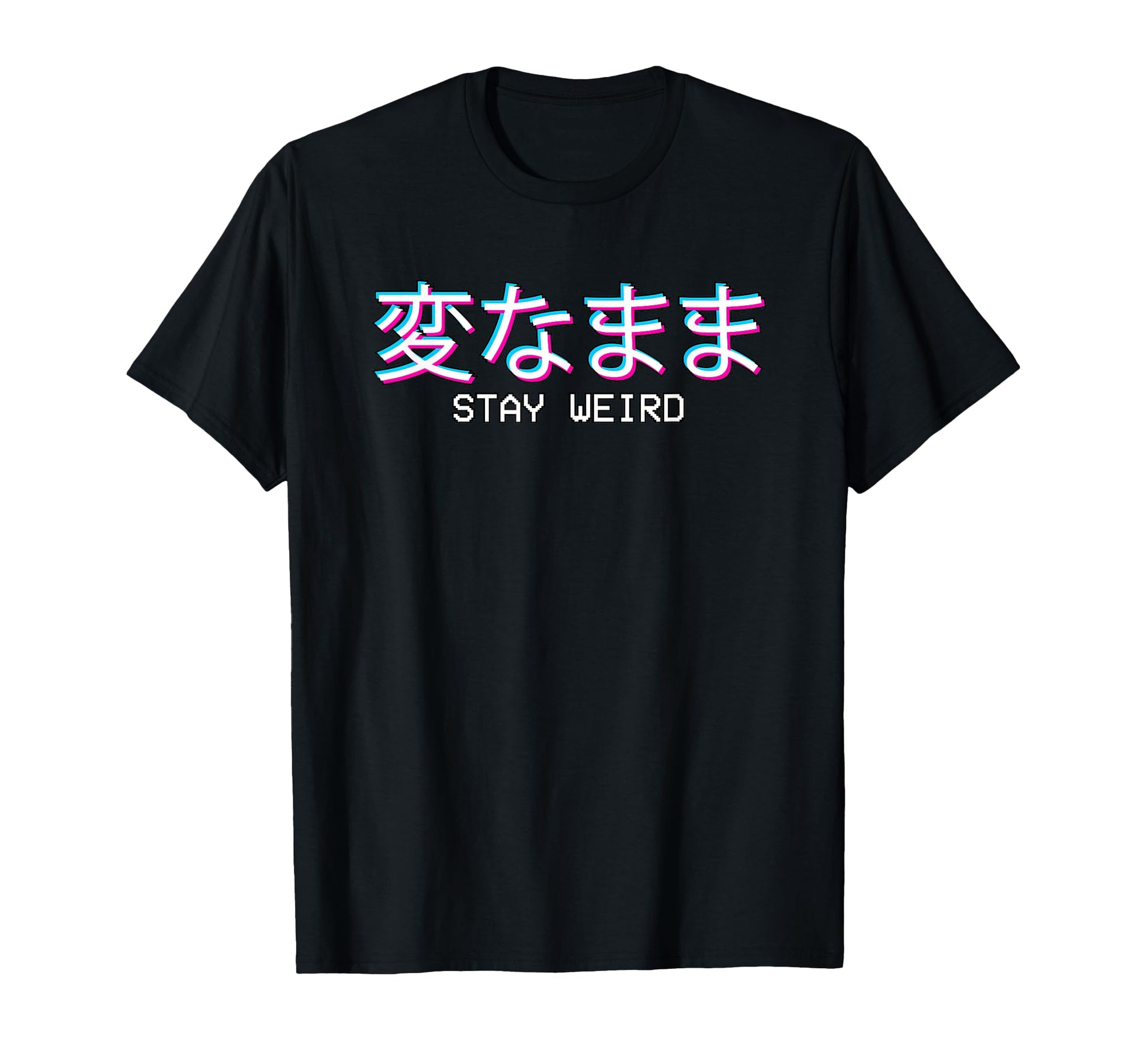 Stay Weird Japanese Vaporwave T-Shirt - Custom Art Print Men Women - T-Shirt, Sweatshirt, Hoodie