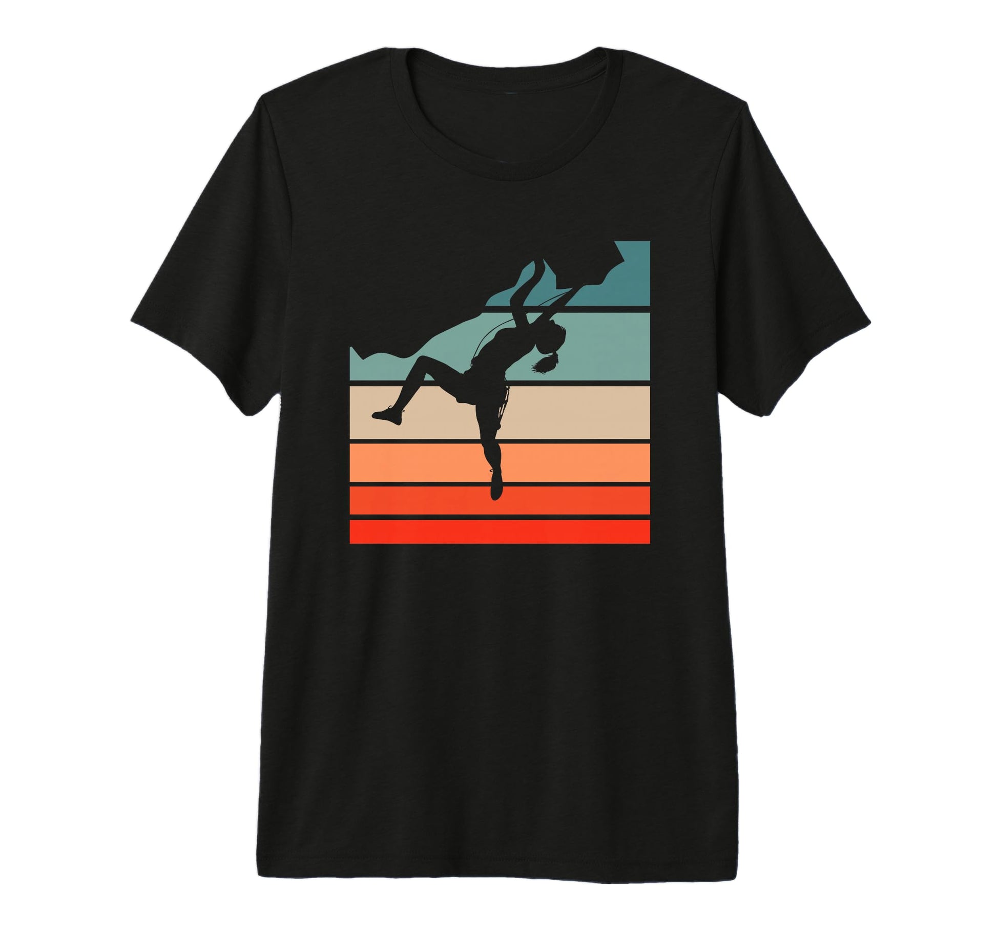 Striped Rock Climbing Bouldering Art T-Shirt - Streetwear Style for Adults - T-Shirt, Sweatshirt, Hoodie