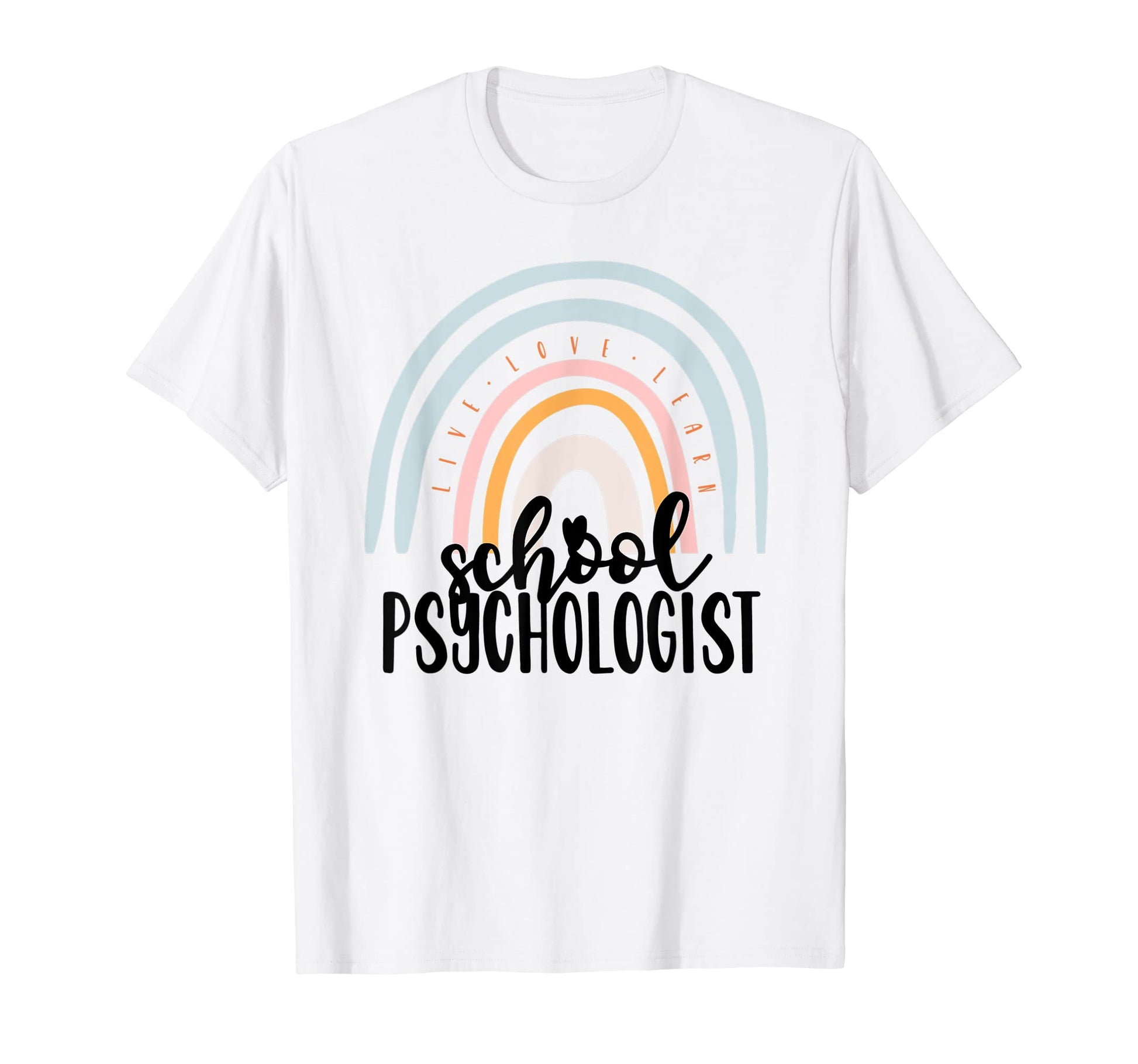School Psycholoogist Boho Rainbow T-Shirt - Unique Graphic Men Women - T-Shirt, Sweatshirt, Hoodie