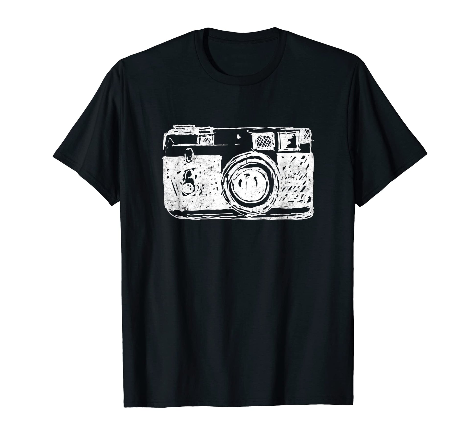 Kawaii Camera Funny Photographer T-Shirt - Minimalist Print Men Women - T-Shirt, Sweatshirt, Hoodie