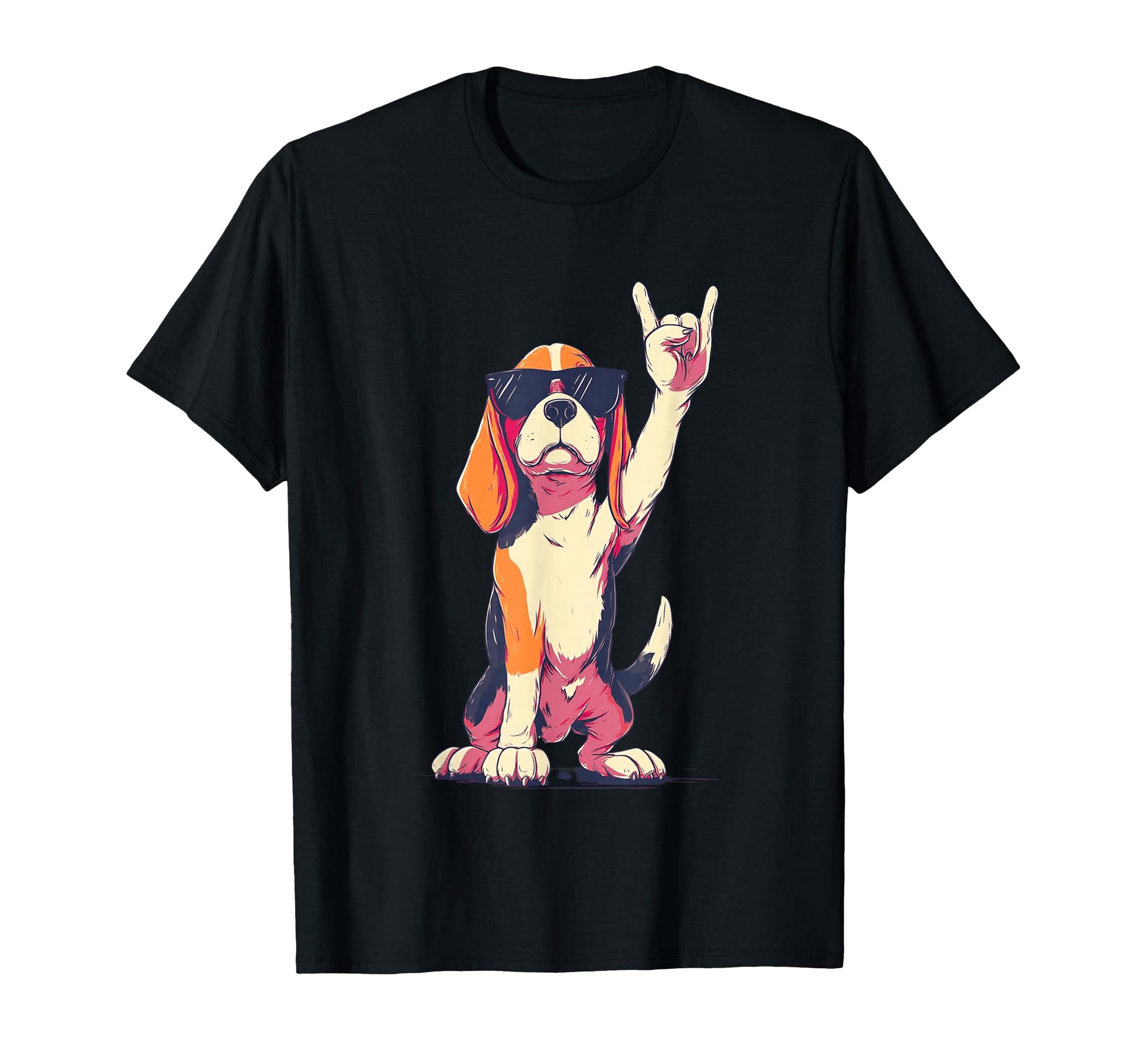 Funny Beagle Rock Dog Music Lover T-Shirt - Custom Art Print Men Women - T-Shirt, Sweatshirt, Hoodie
