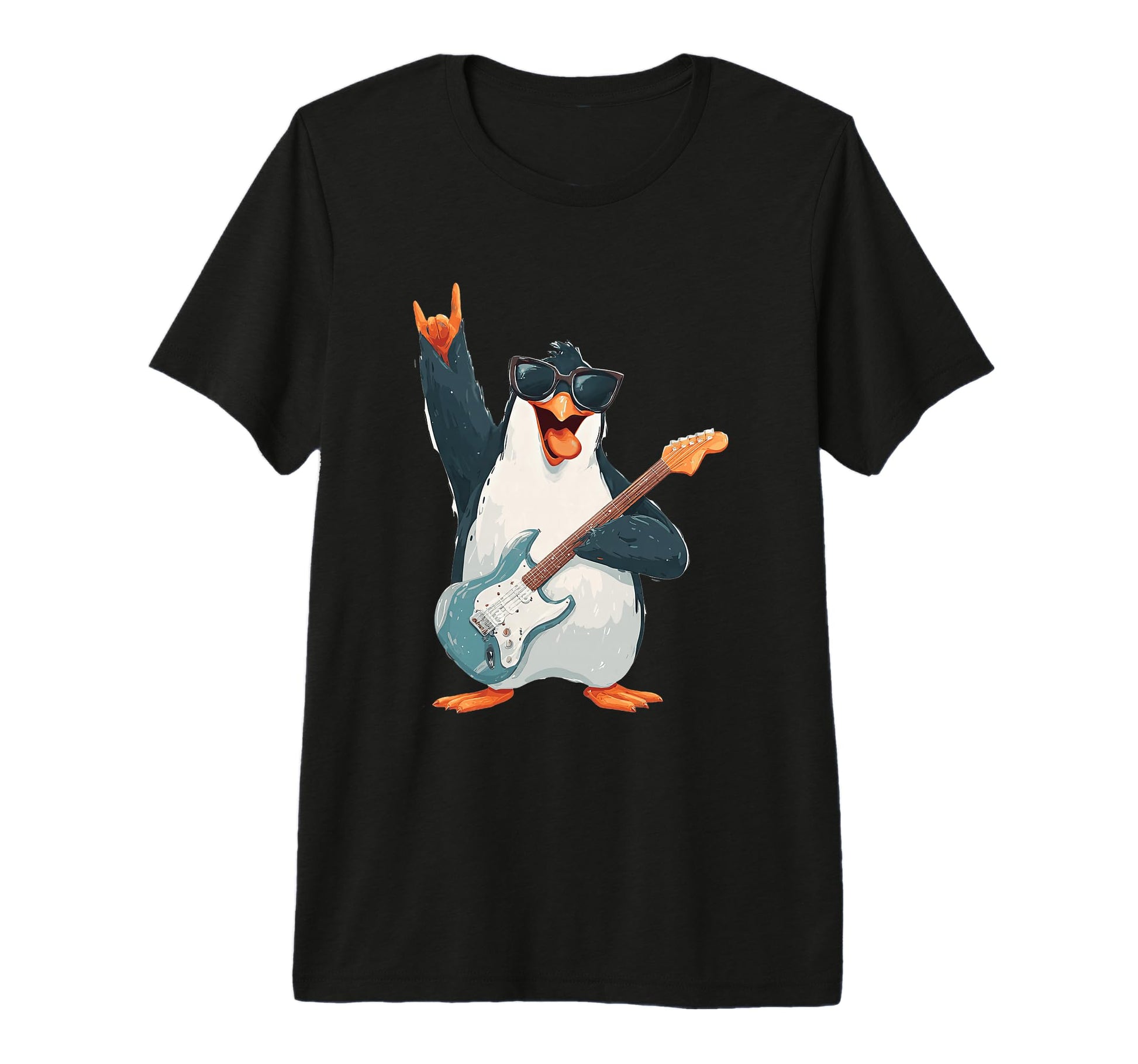 Rockstar Penguin Sunglasses Electric T-Shirt - Graphic Print Men Women - T-Shirt, Sweatshirt, Hoodie