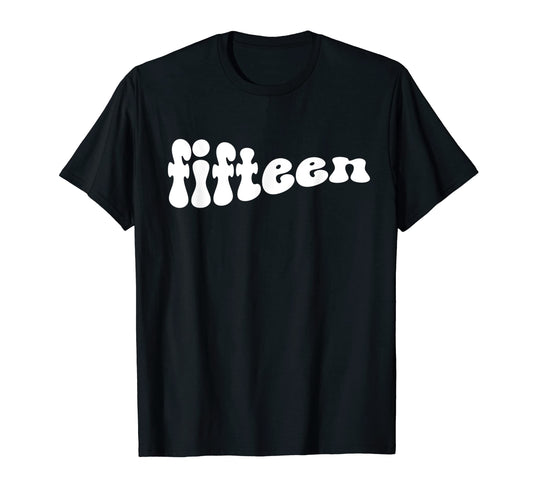 15Th Birthday Boho Wavy 15 Fifteen T-Shirt - Novelty Apparel for Adults - T-Shirt, Sweatshirt, Hoodie