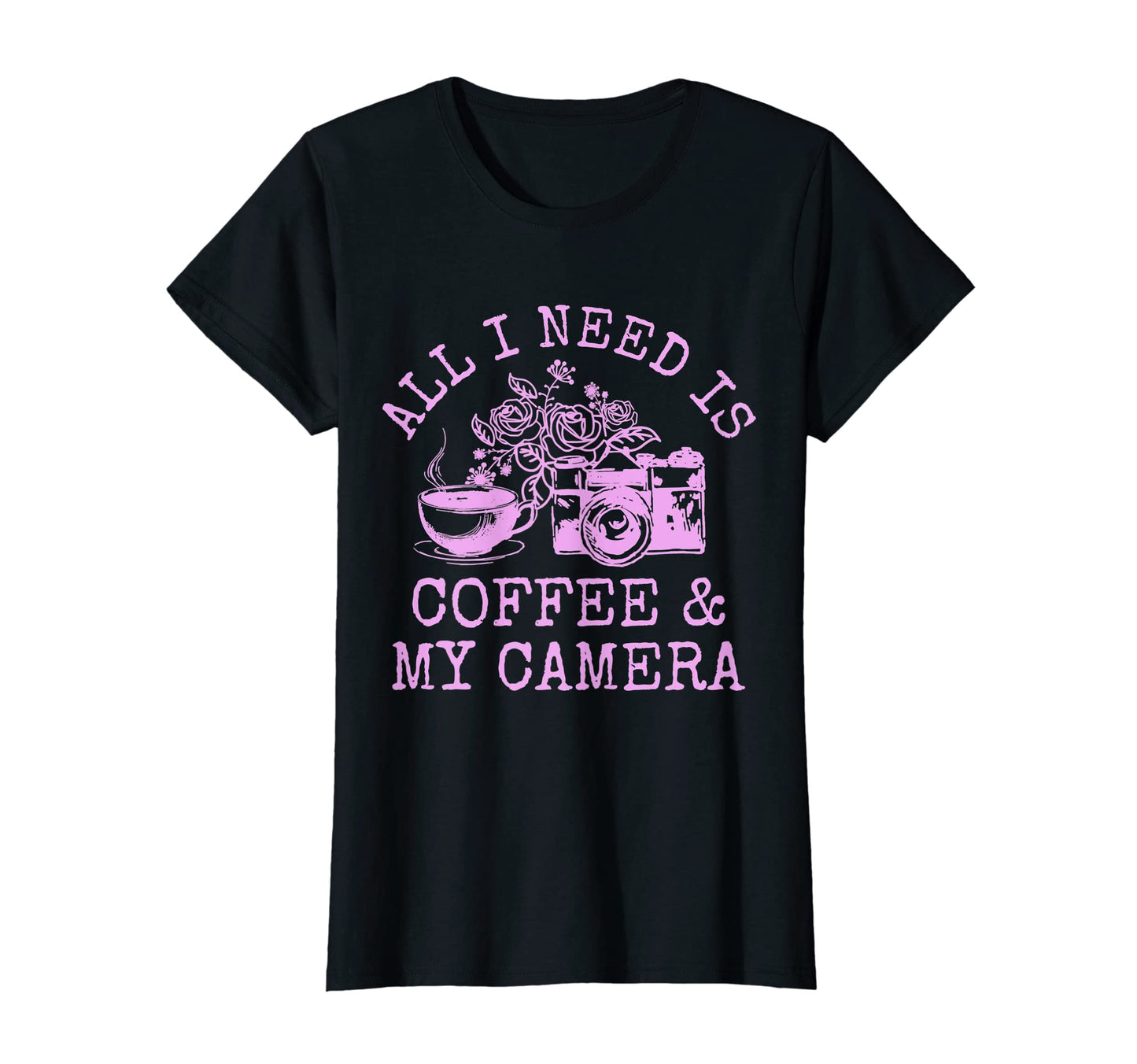 Womens Photographer Coffee Camera Camera T-Shirt - Streetwear Style Unisex - T-Shirt, Sweatshirt, Hoodie