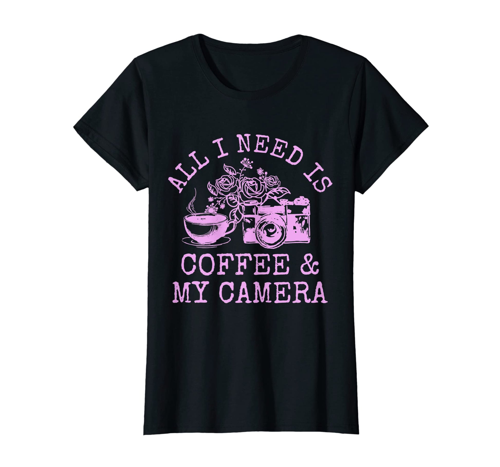 Womens Photographer Coffee Camera Camera T-Shirt - Streetwear Style Unisex - T-Shirt, Sweatshirt, Hoodie