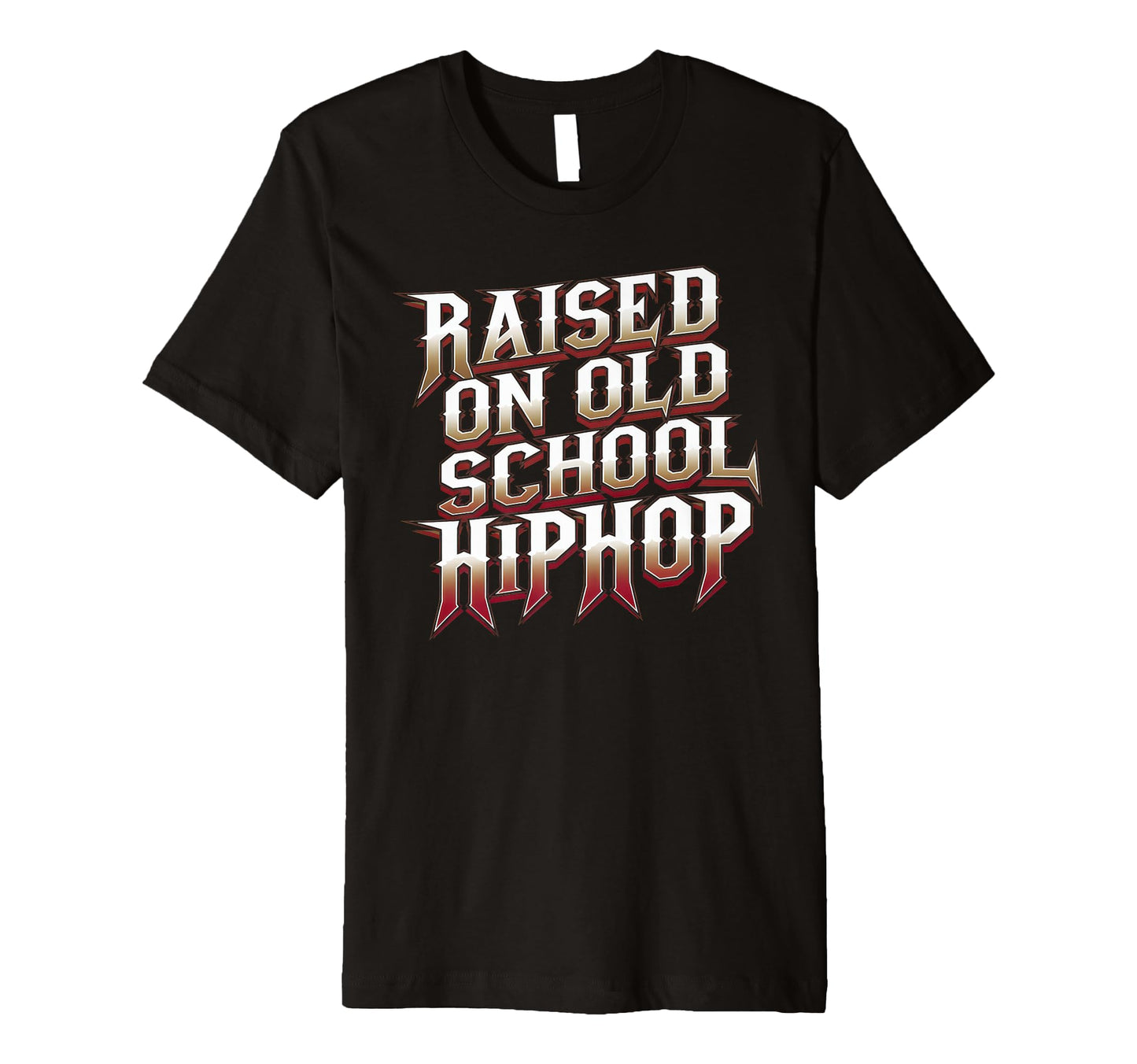 Raised Old School Hip Hop Cassette T-Shirt - Novelty Apparel for Adults - T-Shirt, Sweatshirt, Hoodie