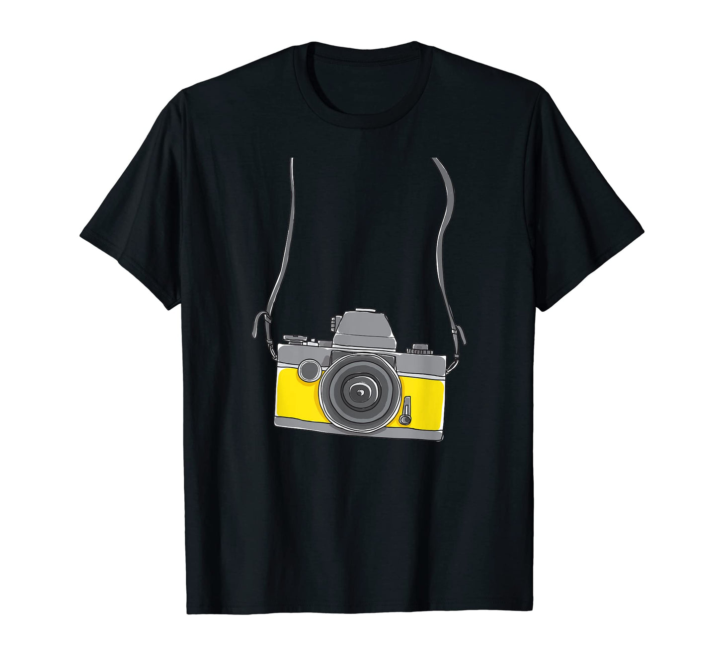 Fake Tourist Camera Holiday Vacation T-Shirt - Minimalist Print for Adults - T-Shirt, Sweatshirt, Hoodie