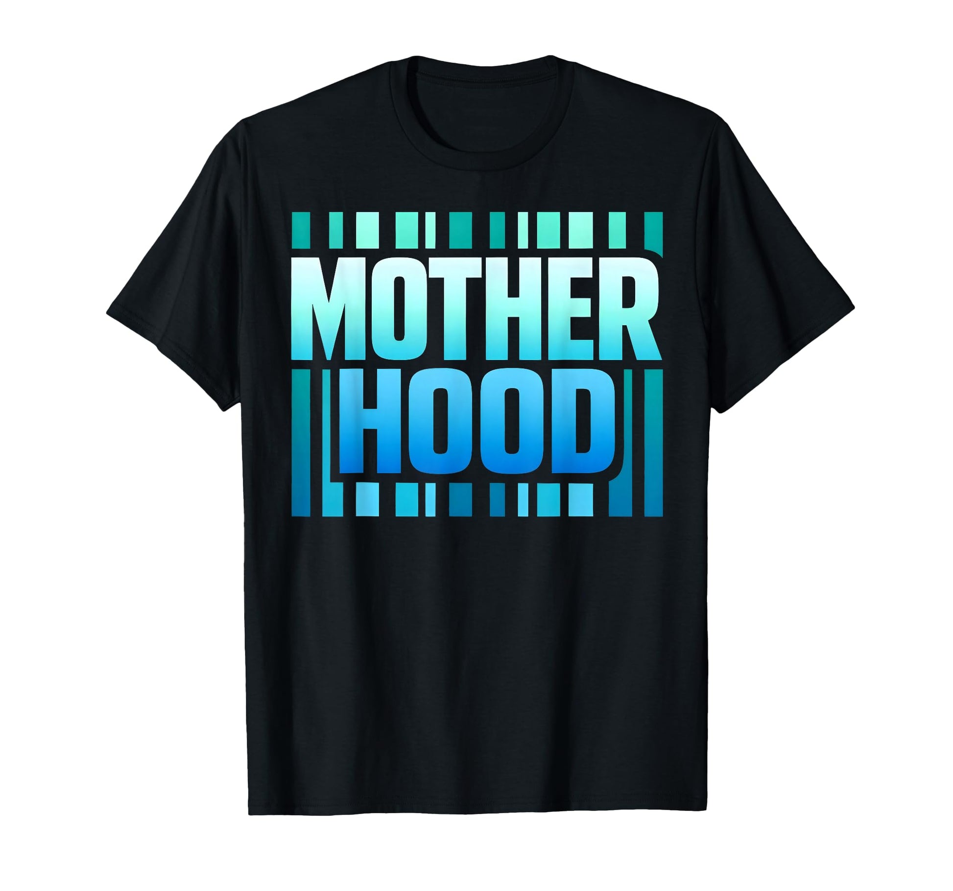 Motherhood Blue Stripe Typography T-Shirt - Fun Novelty Design for Adults - T-Shirt, Sweatshirt, Hoodie