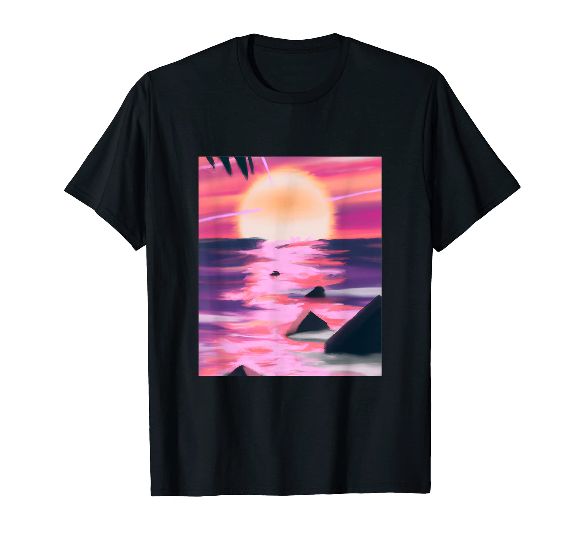 Vaporwave Sun Synthwave Sunset T-Shirt - Graphic Print for Adults - T-Shirt, Sweatshirt, Hoodie