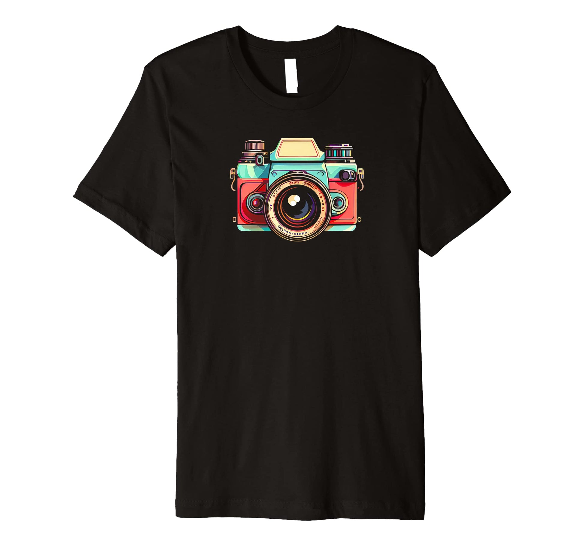Eighties Vibe Slr Camera Photography T-Shirt - Unique Graphic Unisex - T-Shirt, Sweatshirt, Hoodie