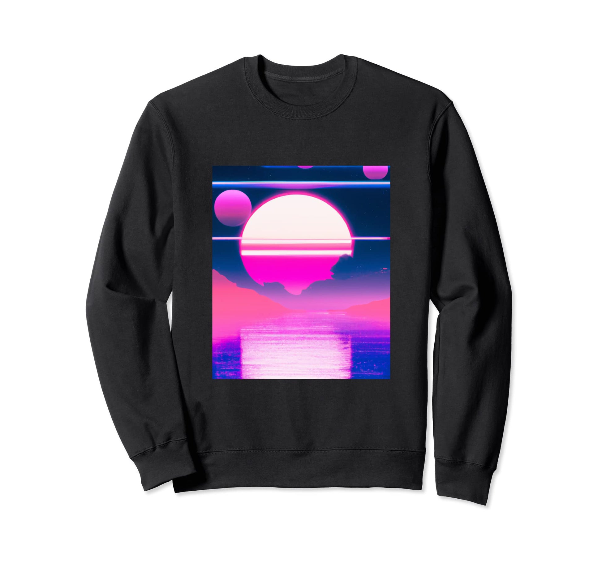 Vaporwave Sun Synthwave Sunset Sweatshirt - Aesthetic Graphic for Adults - T-Shirt, Sweatshirt, Hoodie