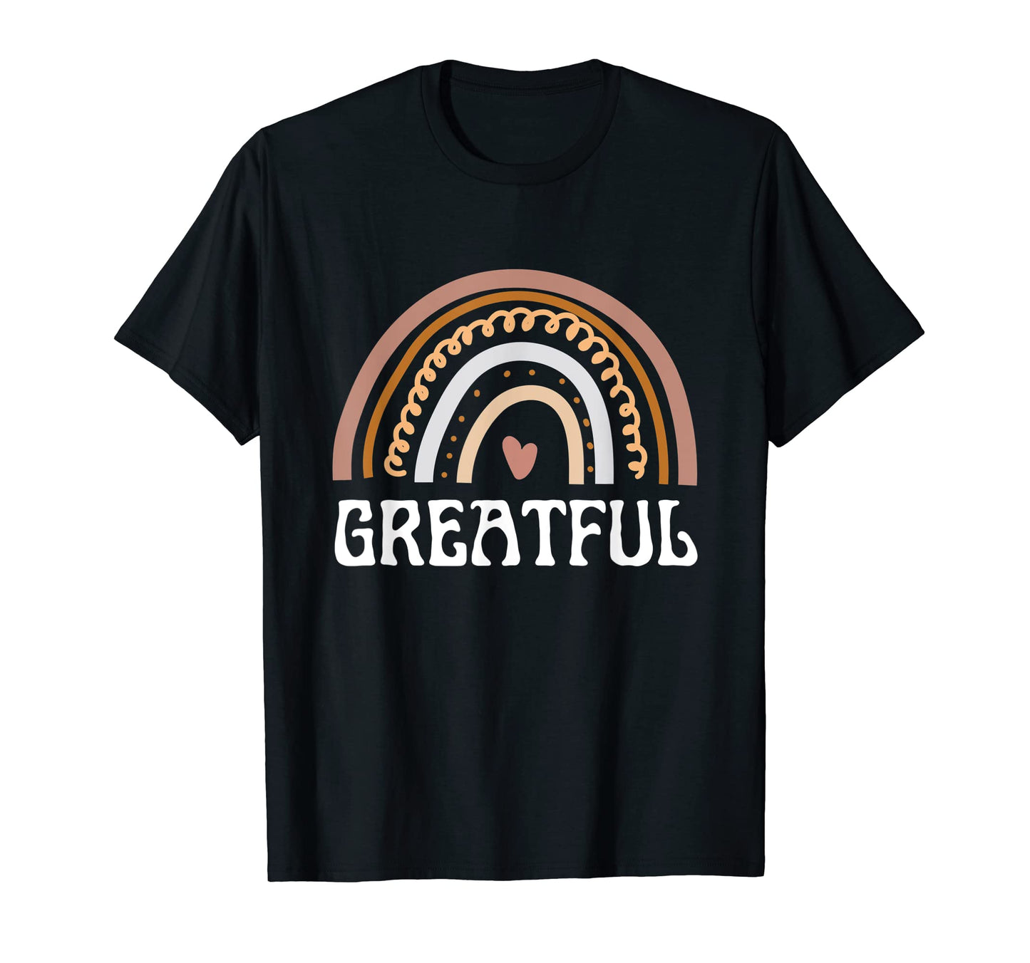 Greatful Boho Rainbow Heart Hippie T-Shirt - Streetwear Style Unisex - T-Shirt, Sweatshirt, Hoodie