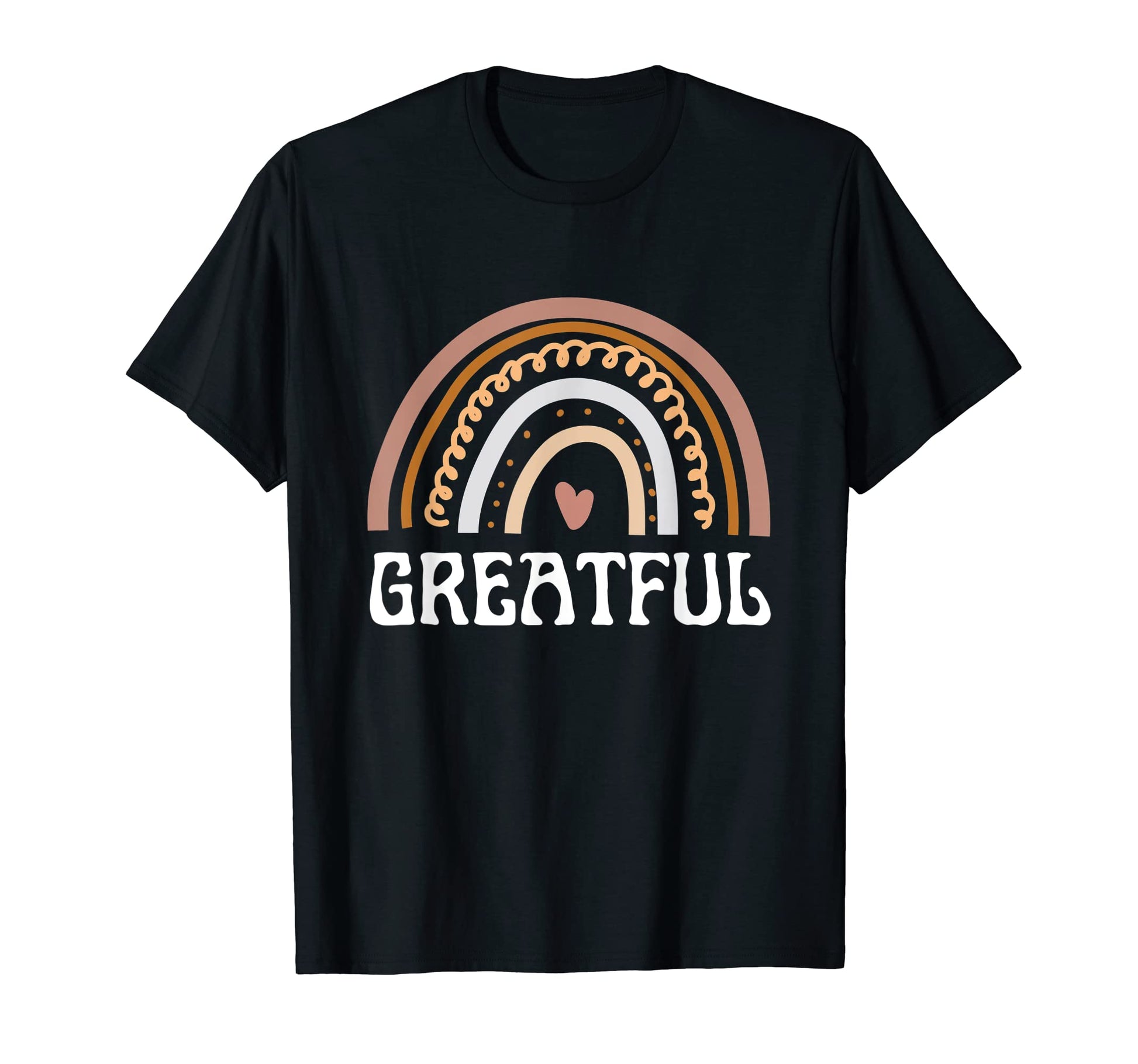 Greatful Boho Rainbow Heart Hippie T-Shirt - Streetwear Style Unisex - T-Shirt, Sweatshirt, Hoodie