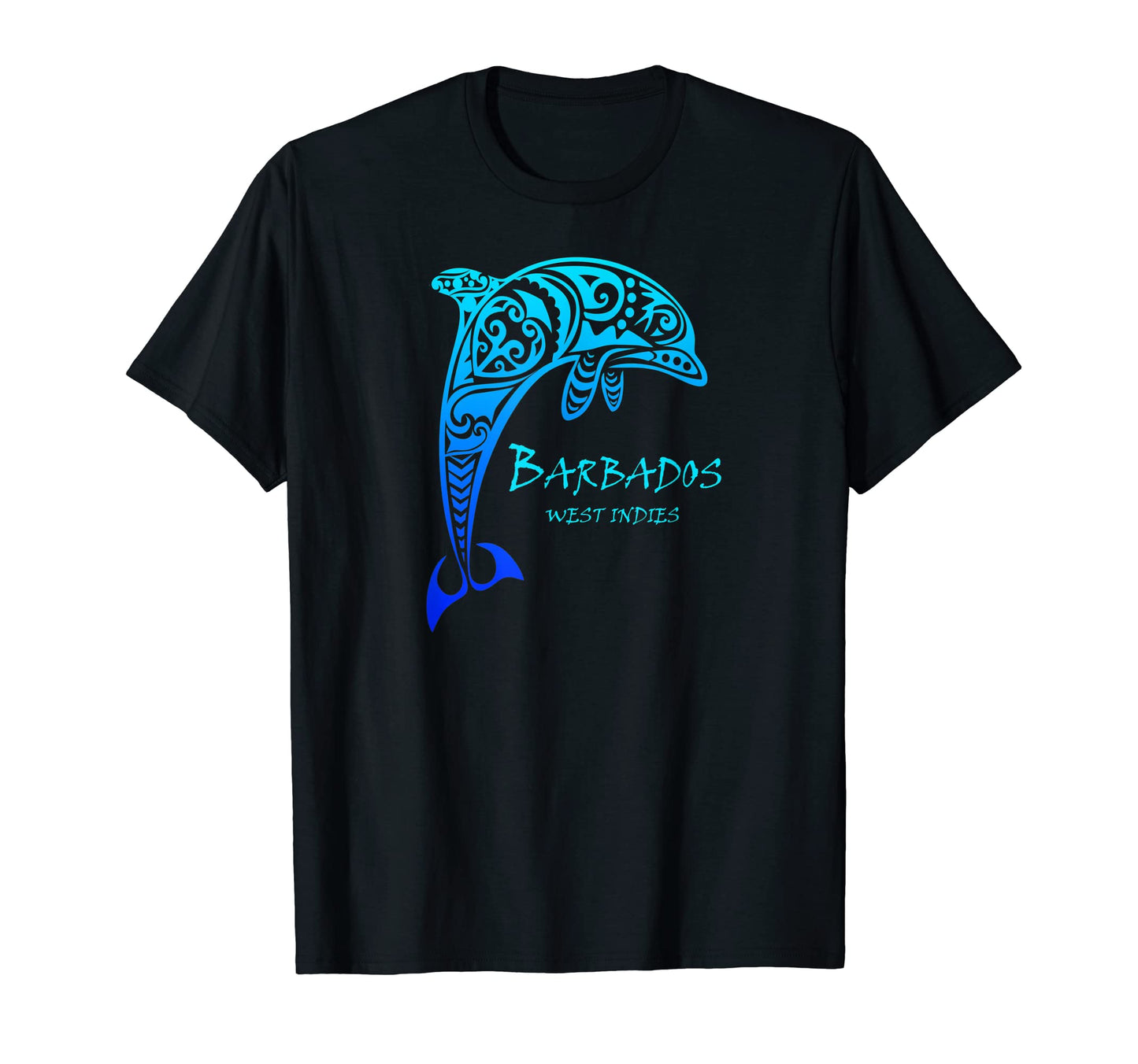Barbados West Indies Tribal Dolphin T-Shirt - Trendy Graphic for Adults - T-Shirt, Sweatshirt, Hoodie