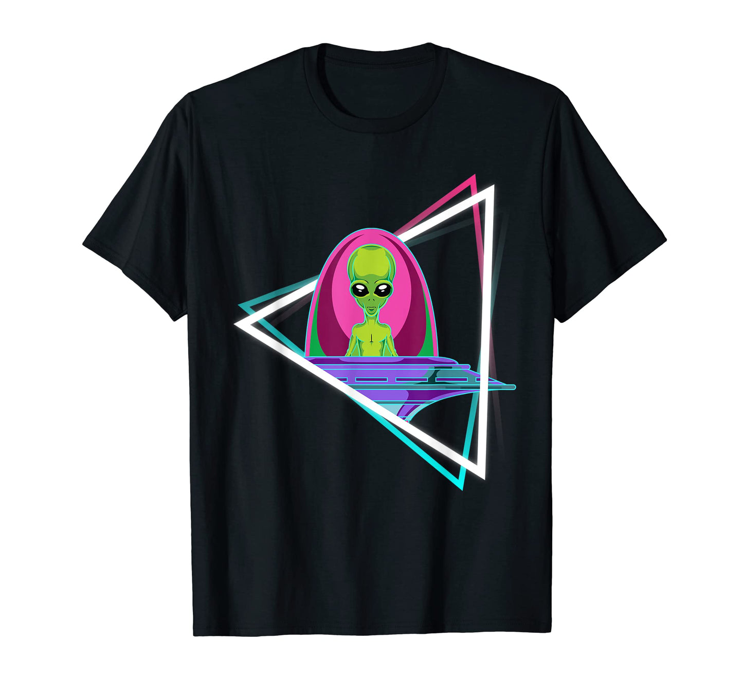 Alien Extraterrestrial Ufo 90S Vaporwave T-Shirt - Novelty Apparel Unisex - T-Shirt, Sweatshirt, Hoodie