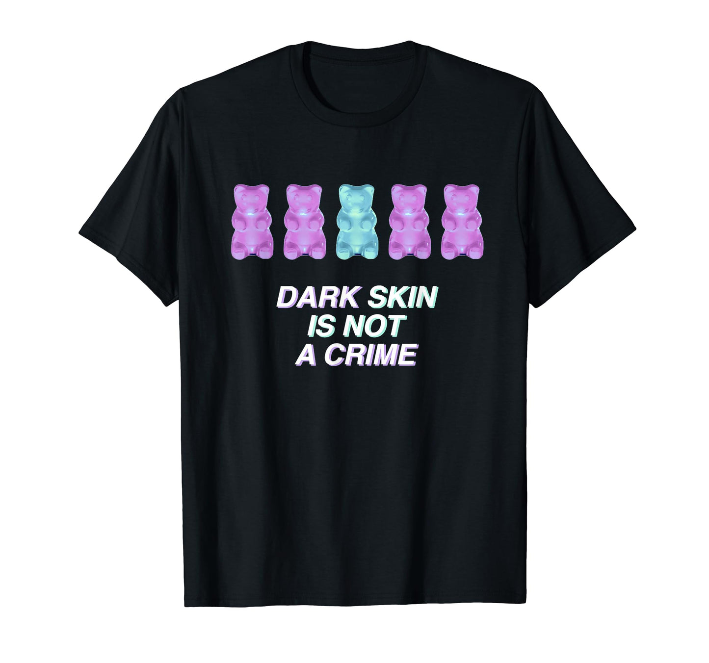 Dark Skin Is Not Crime Aesthetic T-Shirt - Fun Novelty Design for Adults - T-Shirt, Sweatshirt, Hoodie