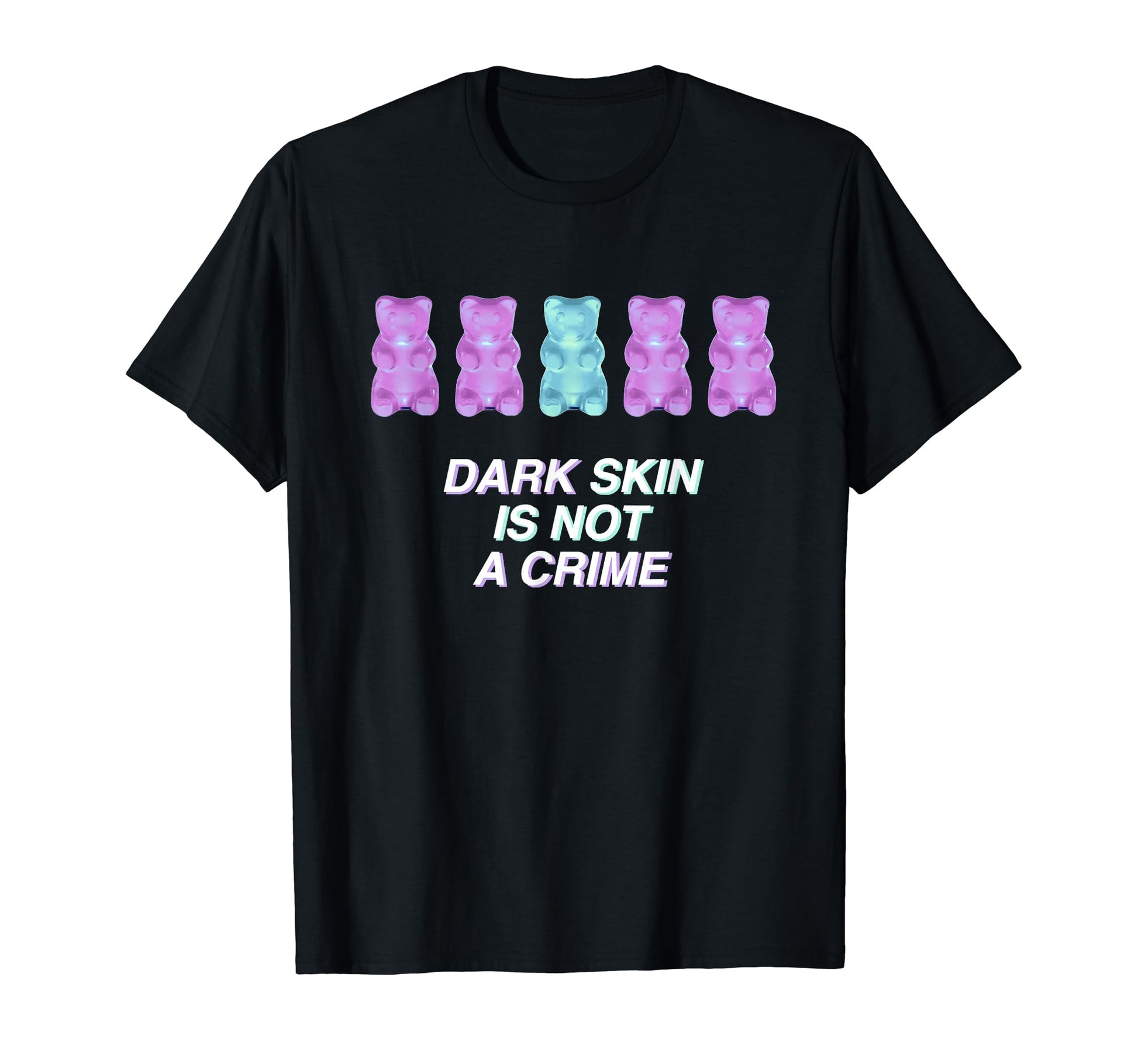Dark Skin Is Not Crime Aesthetic T-Shirt - Fun Novelty Design for Adults - T-Shirt, Sweatshirt, Hoodie
