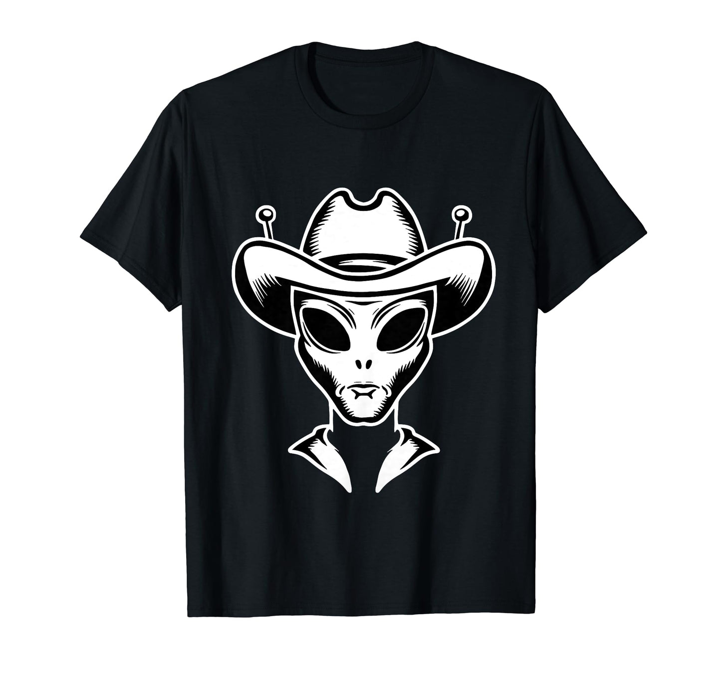 Alien Alien Cowboy Hat T-Shirt - Streetwear Style Men Women - T-Shirt, Sweatshirt, Hoodie