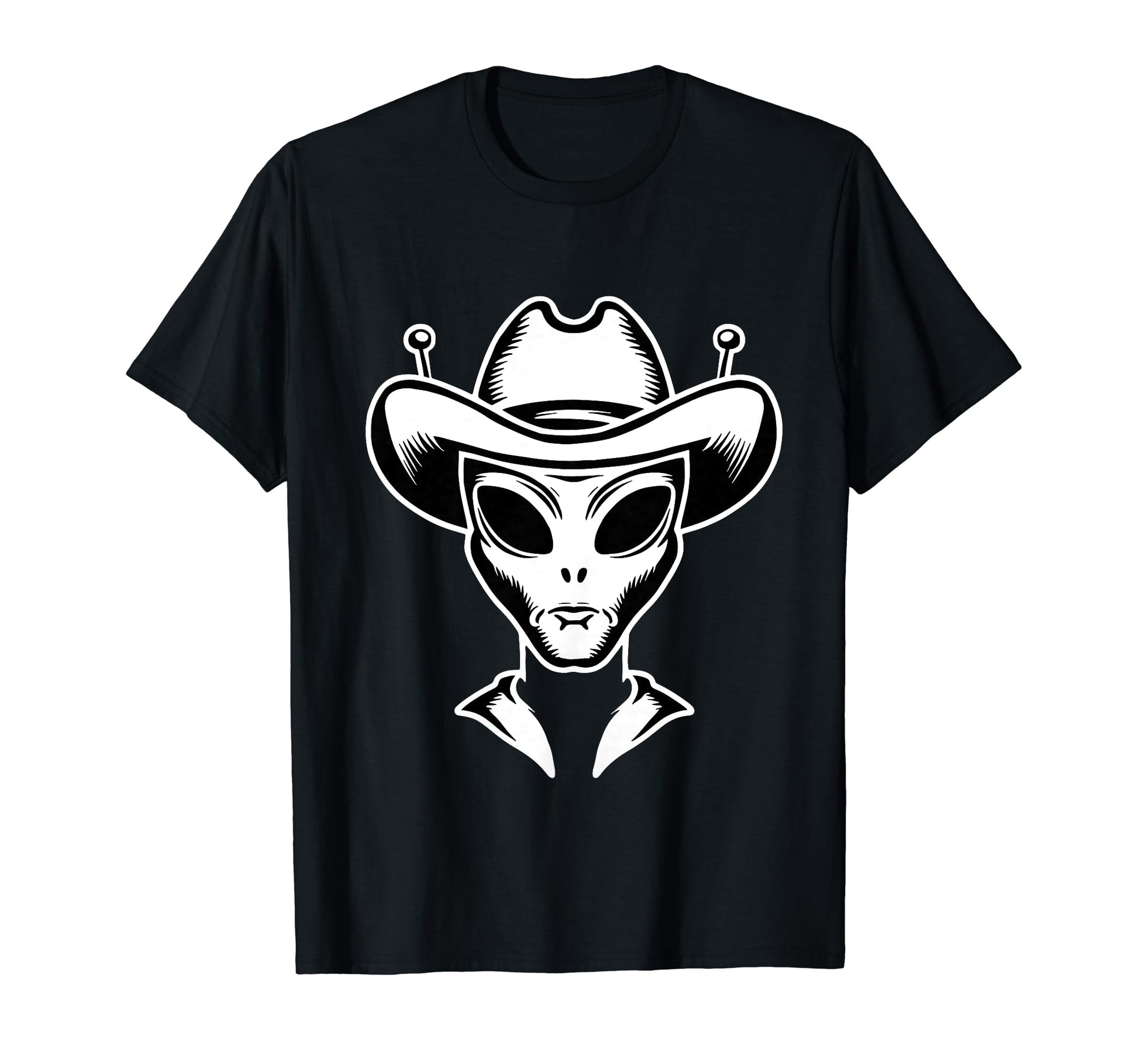 Alien Alien Cowboy Hat T-Shirt - Streetwear Style Men Women - T-Shirt, Sweatshirt, Hoodie