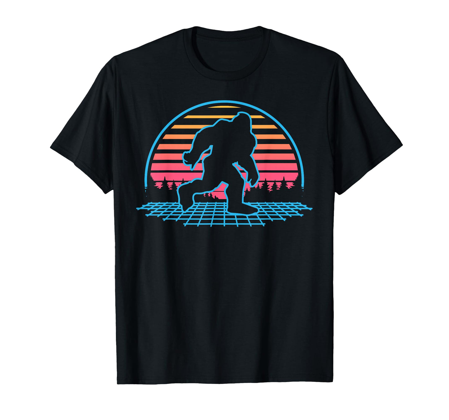 Bigfoot Sasquatch Vaporwave Aesthetic T-Shirt - Minimalist Print Men Women - T-Shirt, Sweatshirt, Hoodie