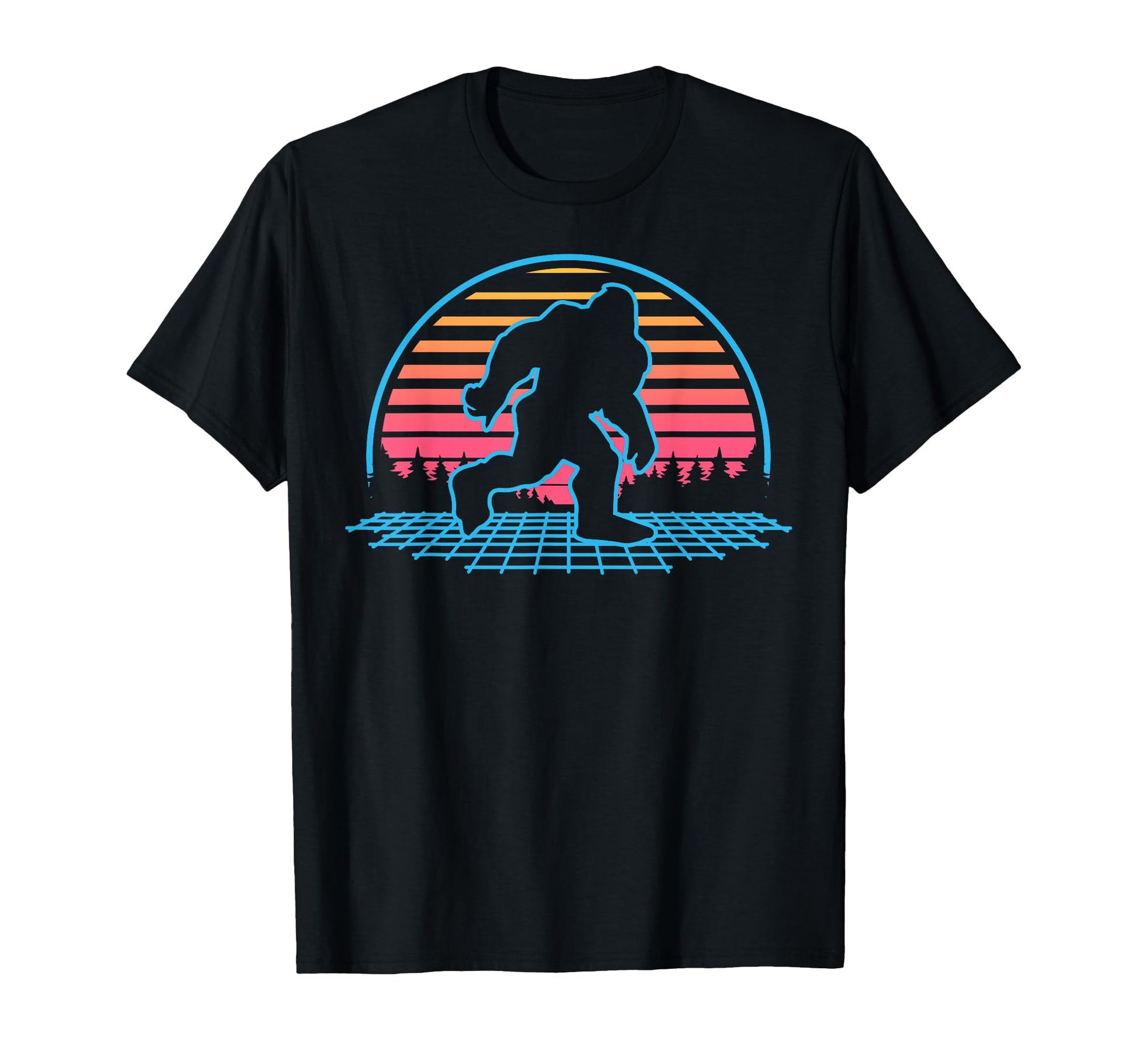 Bigfoot Sasquatch Vaporwave Aesthetic T-Shirt - Minimalist Print Men Women - T-Shirt, Sweatshirt, Hoodie