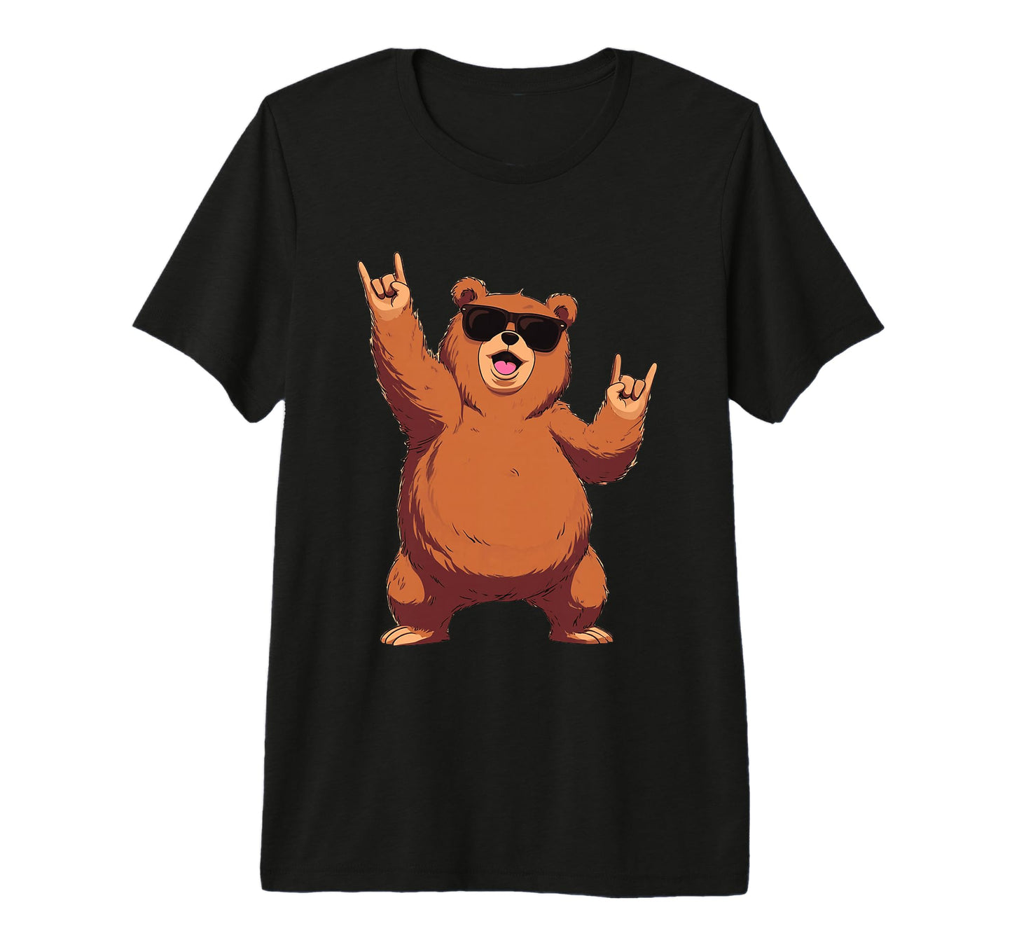 Bear Rock And Roll Funny Animal T-Shirt - Streetwear Style Unisex - T-Shirt, Sweatshirt, Hoodie