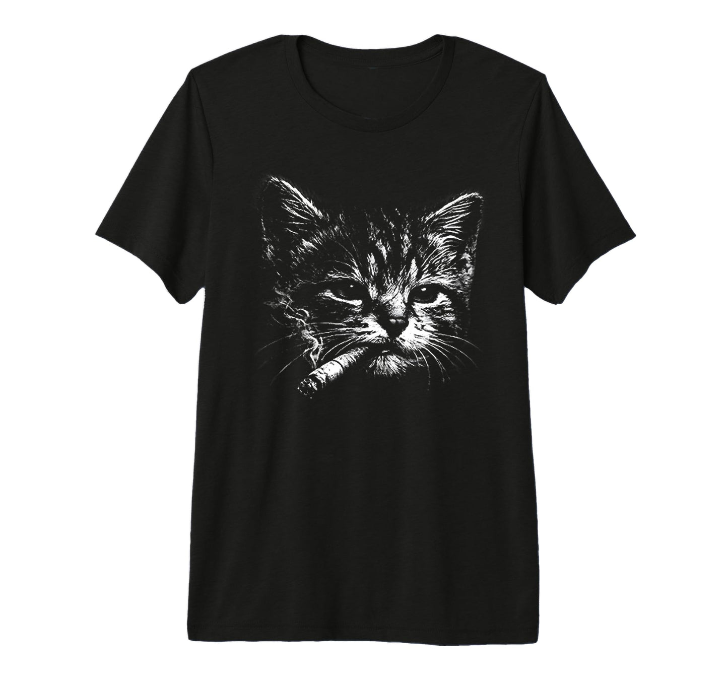 Cigarette Kitten Funny Grunge Y2K T-Shirt - Novelty Apparel for Adults - T-Shirt, Sweatshirt, Hoodie