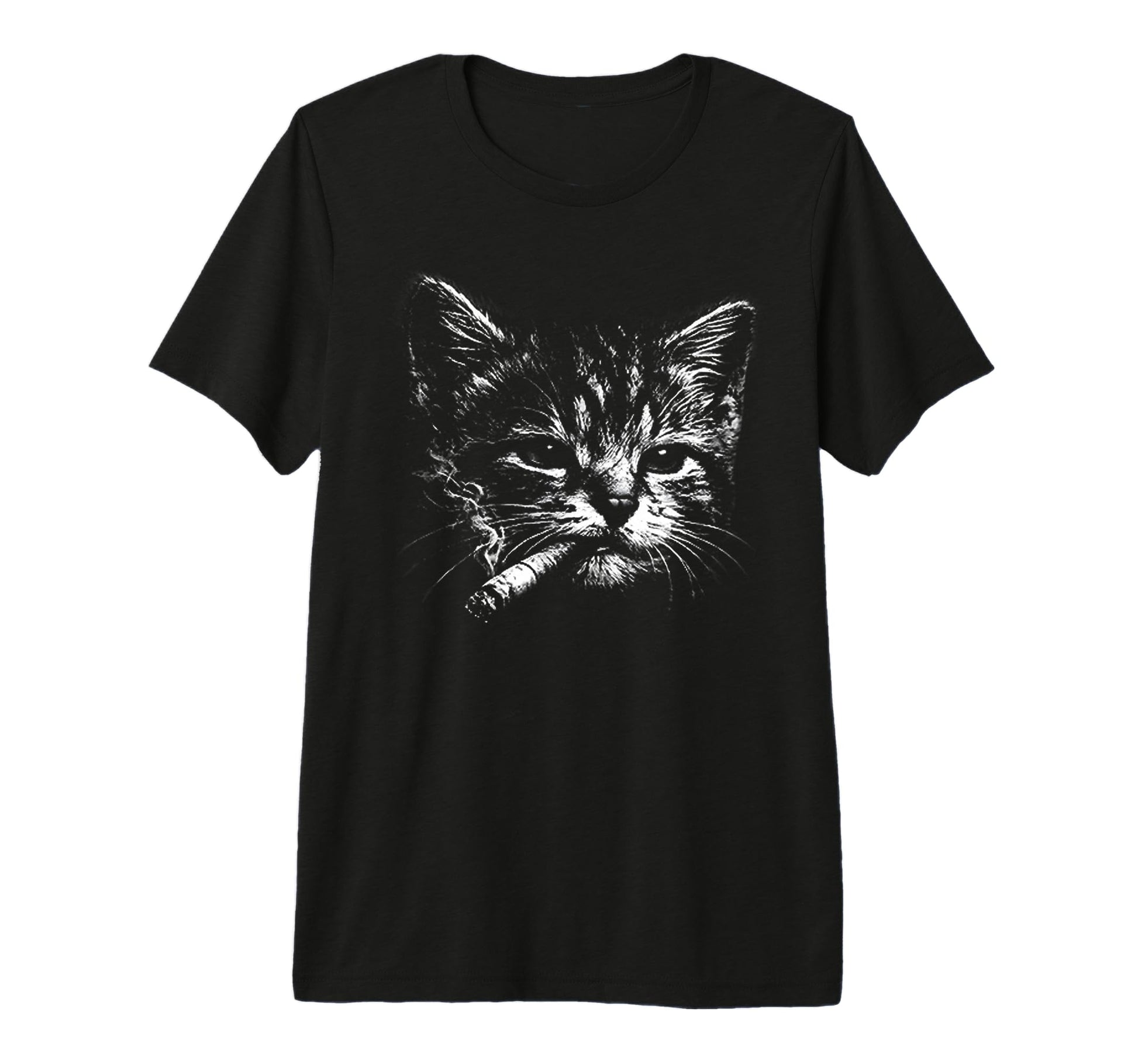 Cigarette Kitten Funny Grunge Y2K T-Shirt - Novelty Apparel for Adults - T-Shirt, Sweatshirt, Hoodie