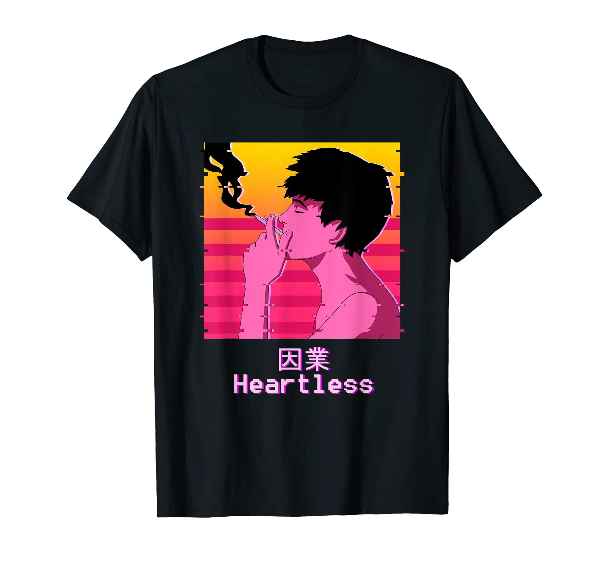Sad Heartless Japanese Aesthetic T-Shirt - Trendy Graphic for Adults - T-Shirt, Sweatshirt, Hoodie