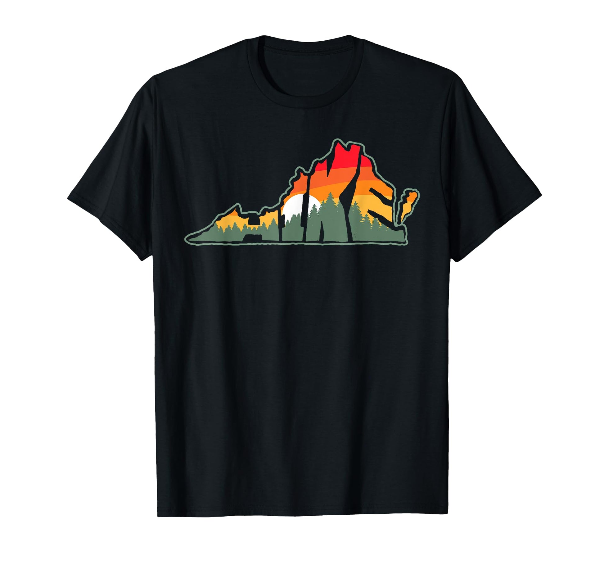 Hike Virginia Outdoor Hiking Typography T-Shirt - Trendy Graphic for Adults - T-Shirt, Sweatshirt, Hoodie
