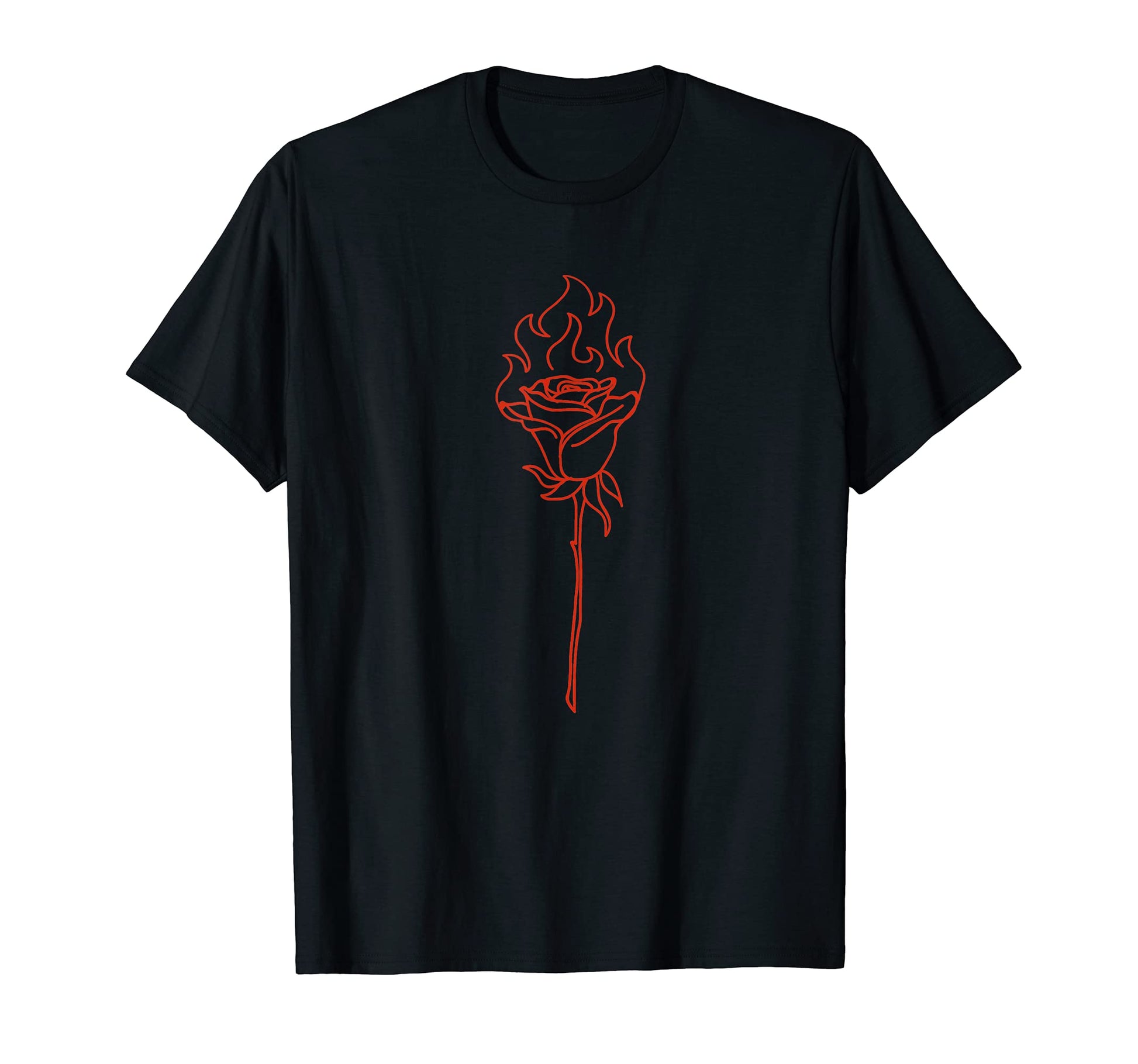 Rose Fire Dark Aesthetic Soft Grunge T-Shirt - Graphic Print Men Women - T-Shirt, Sweatshirt, Hoodie