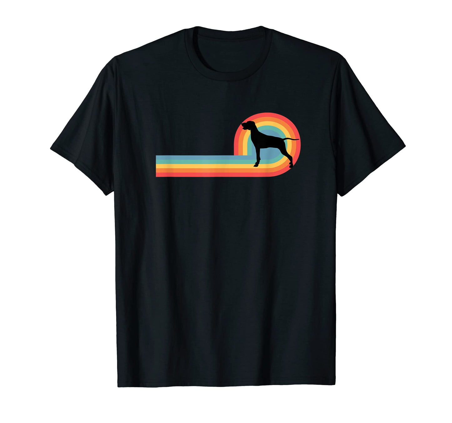 Pointer 70S Rainbow Dog Pet Owner T-Shirt - Unique Graphic Unisex - T-Shirt, Sweatshirt, Hoodie