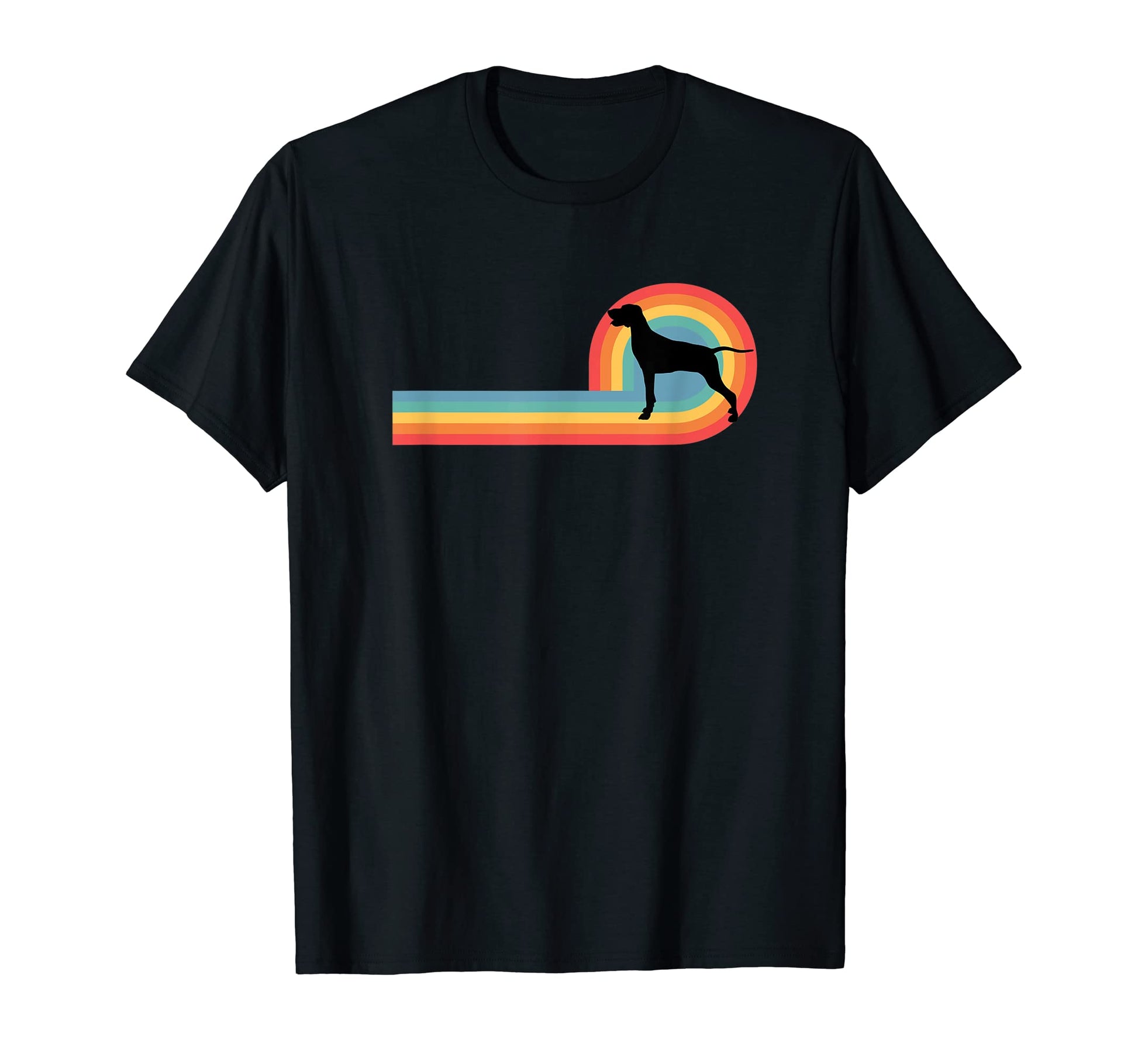 Pointer 70S Rainbow Dog Pet Owner T-Shirt - Unique Graphic Unisex - T-Shirt, Sweatshirt, Hoodie