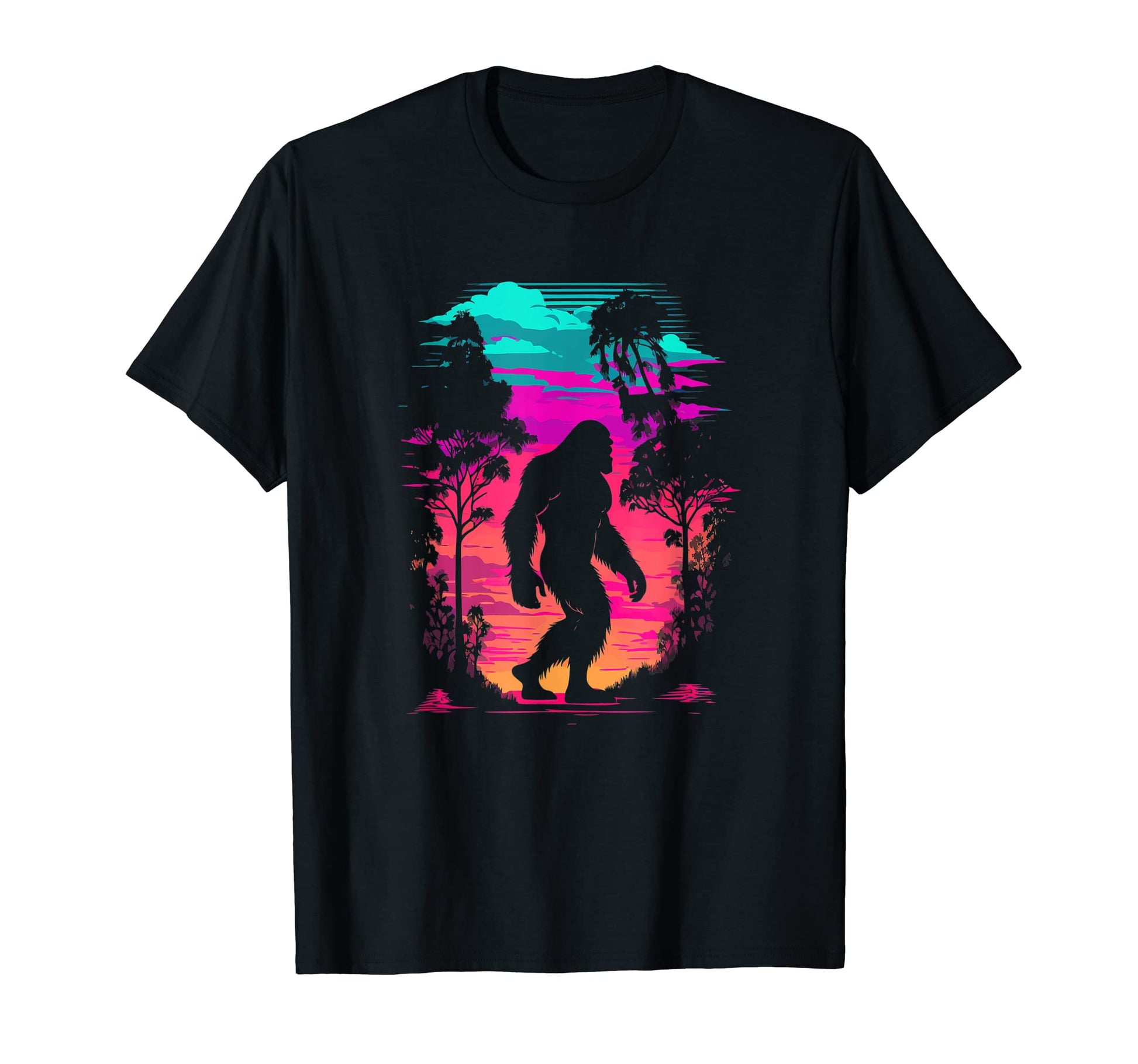 Bigfoot Vaporwave Aesthetic T-Shirt - Fun Novelty Design Men Women - T-Shirt, Sweatshirt, Hoodie