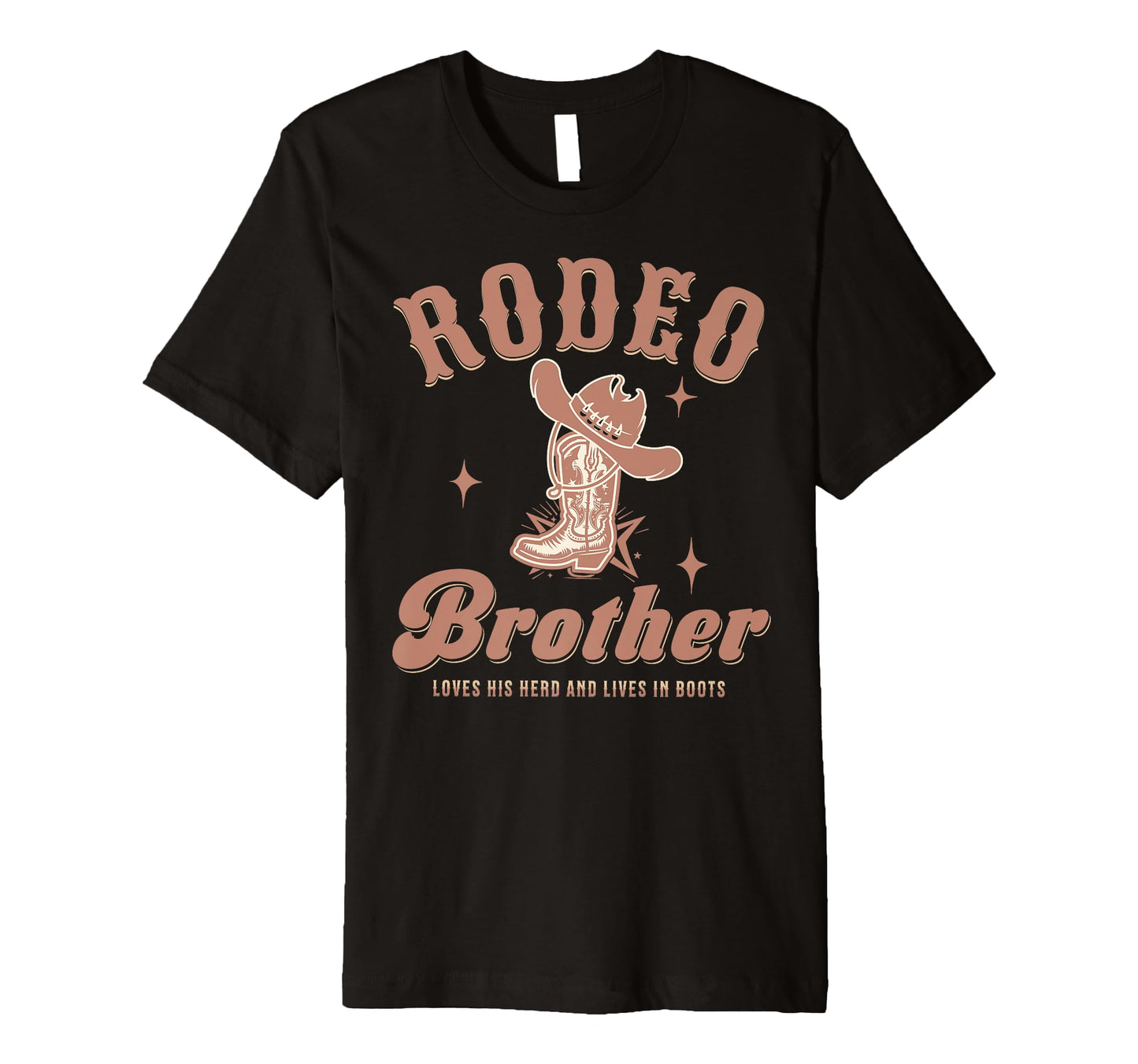 Rodeo Brother Western Country Brown T-Shirt - Novelty Apparel Unisex - T-Shirt, Sweatshirt, Hoodie