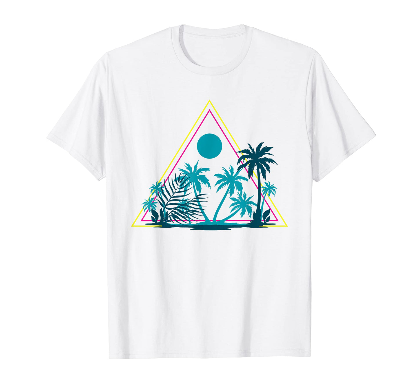 Palm Trees 80S Vaporwave Aesthetic T-Shirt - Minimalist Print for Adults - T-Shirt, Sweatshirt, Hoodie