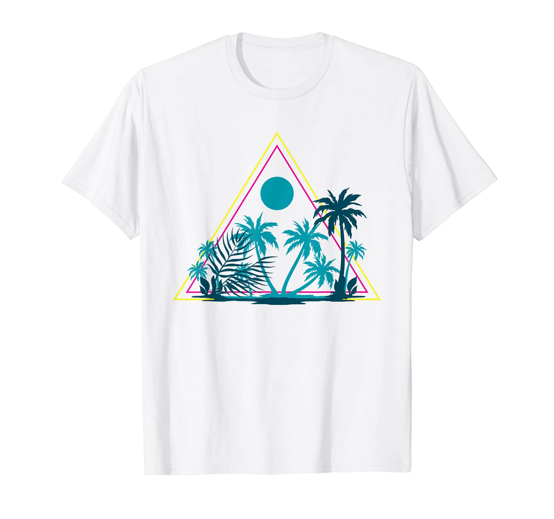 Palm Trees 80S Vaporwave Aesthetic T-Shirt - Minimalist Print for Adults - T-Shirt, Sweatshirt, Hoodie