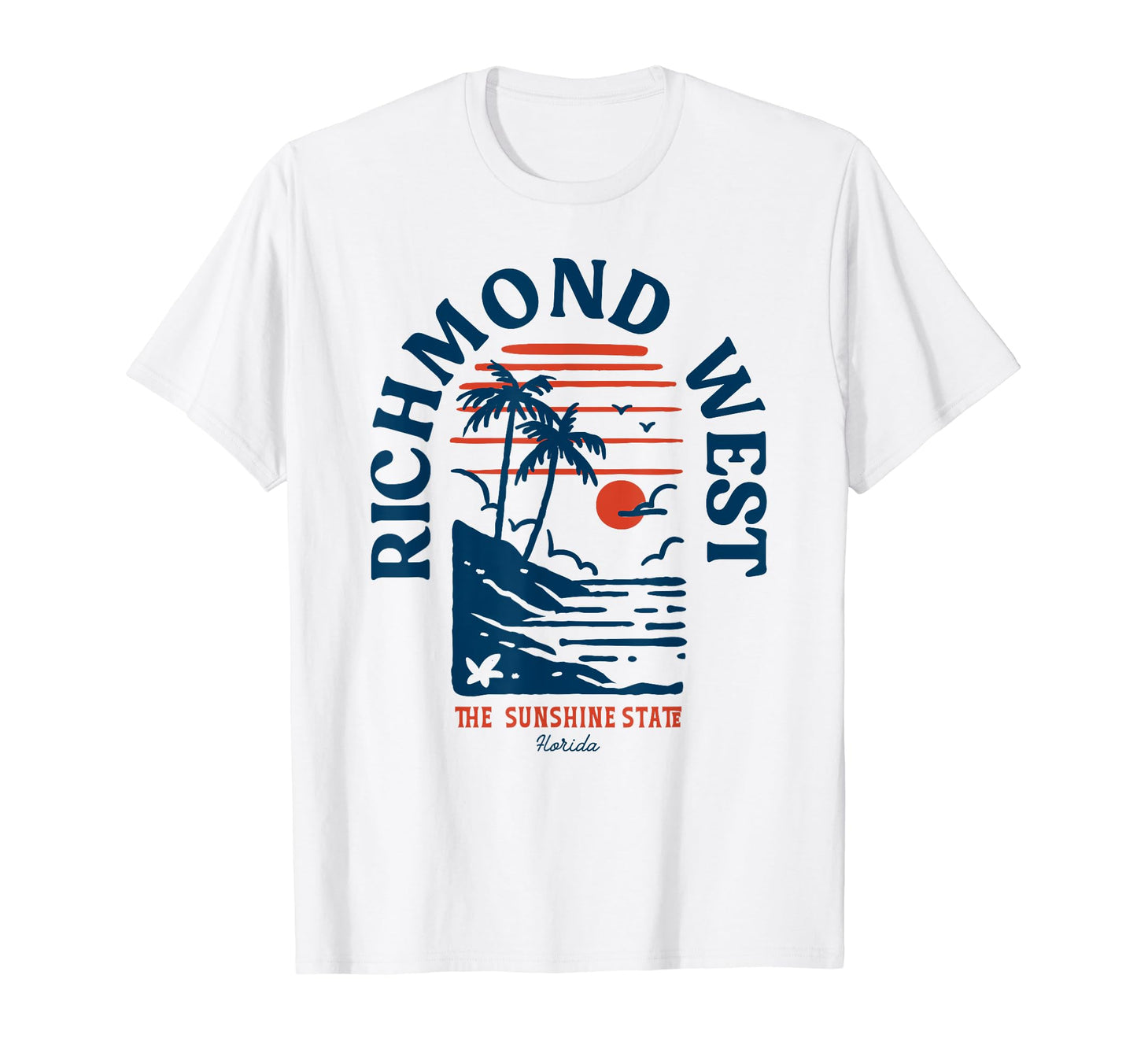 Richmond West Florida Surfer Beach T-Shirt - Minimalist Print for Adults - T-Shirt, Sweatshirt, Hoodie
