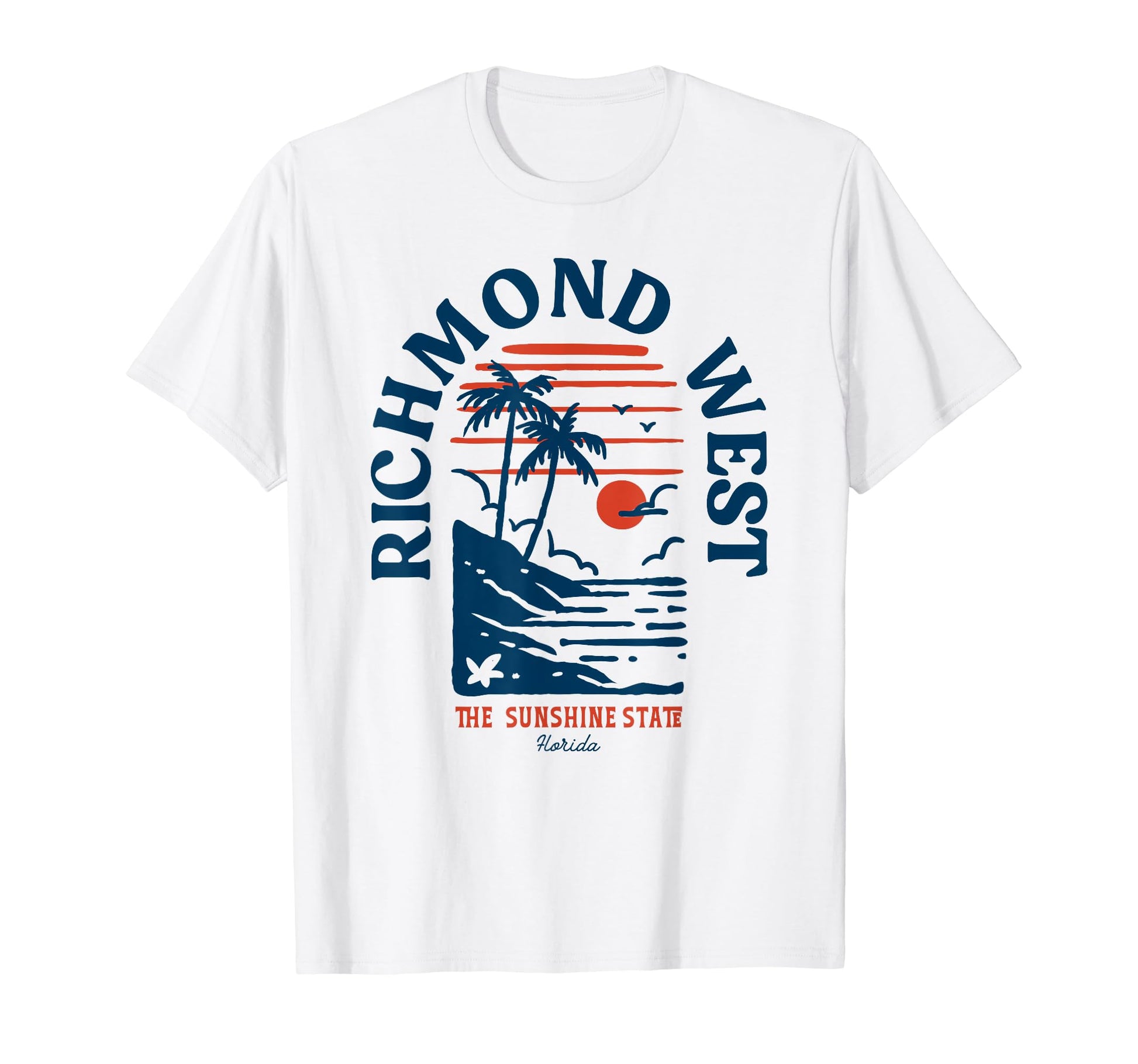 Richmond West Florida Surfer Beach T-Shirt - Minimalist Print for Adults - T-Shirt, Sweatshirt, Hoodie