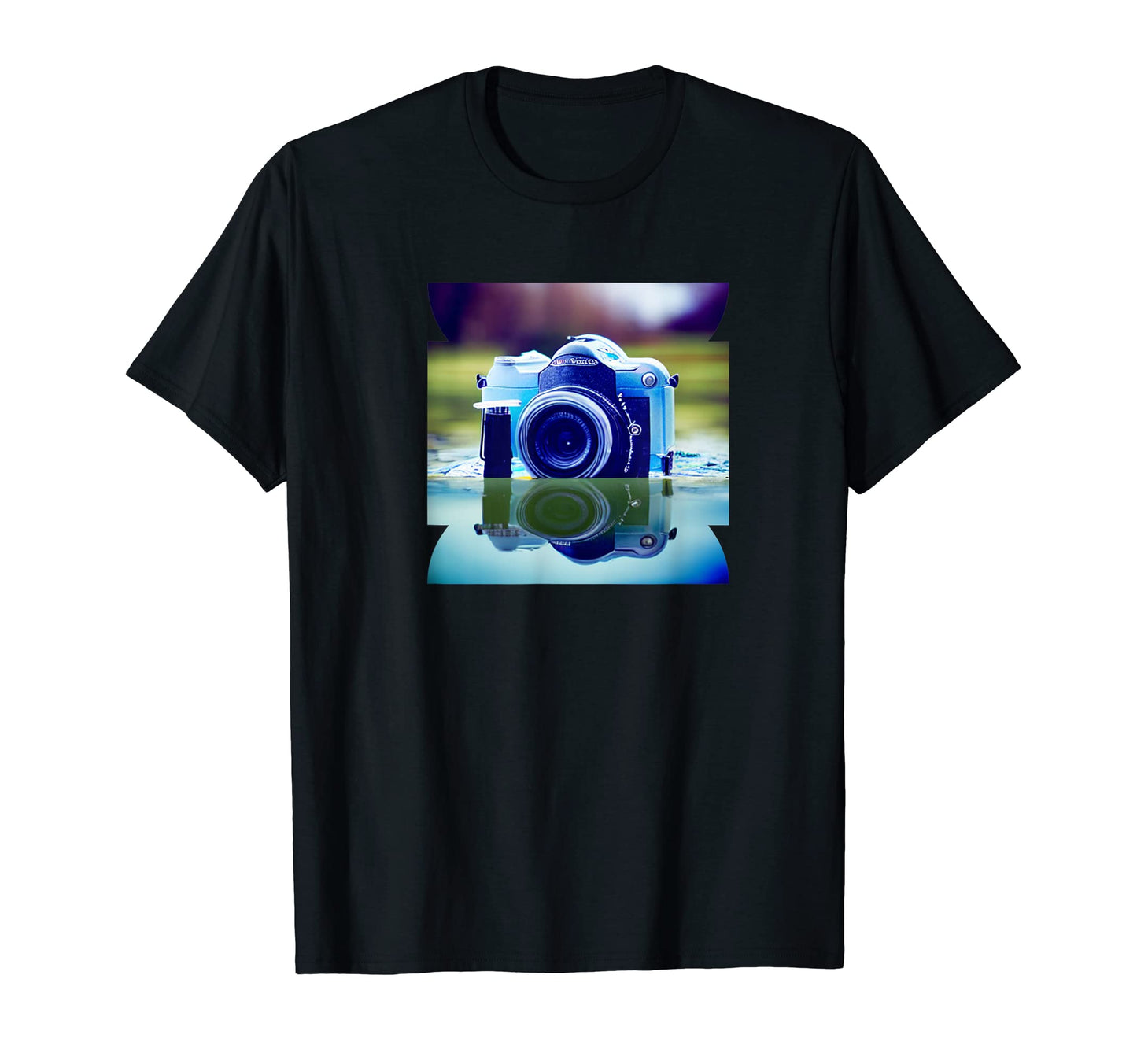 Camera Blue Purple Photography Photo T-Shirt - Streetwear Style for Adults - T-Shirt, Sweatshirt, Hoodie