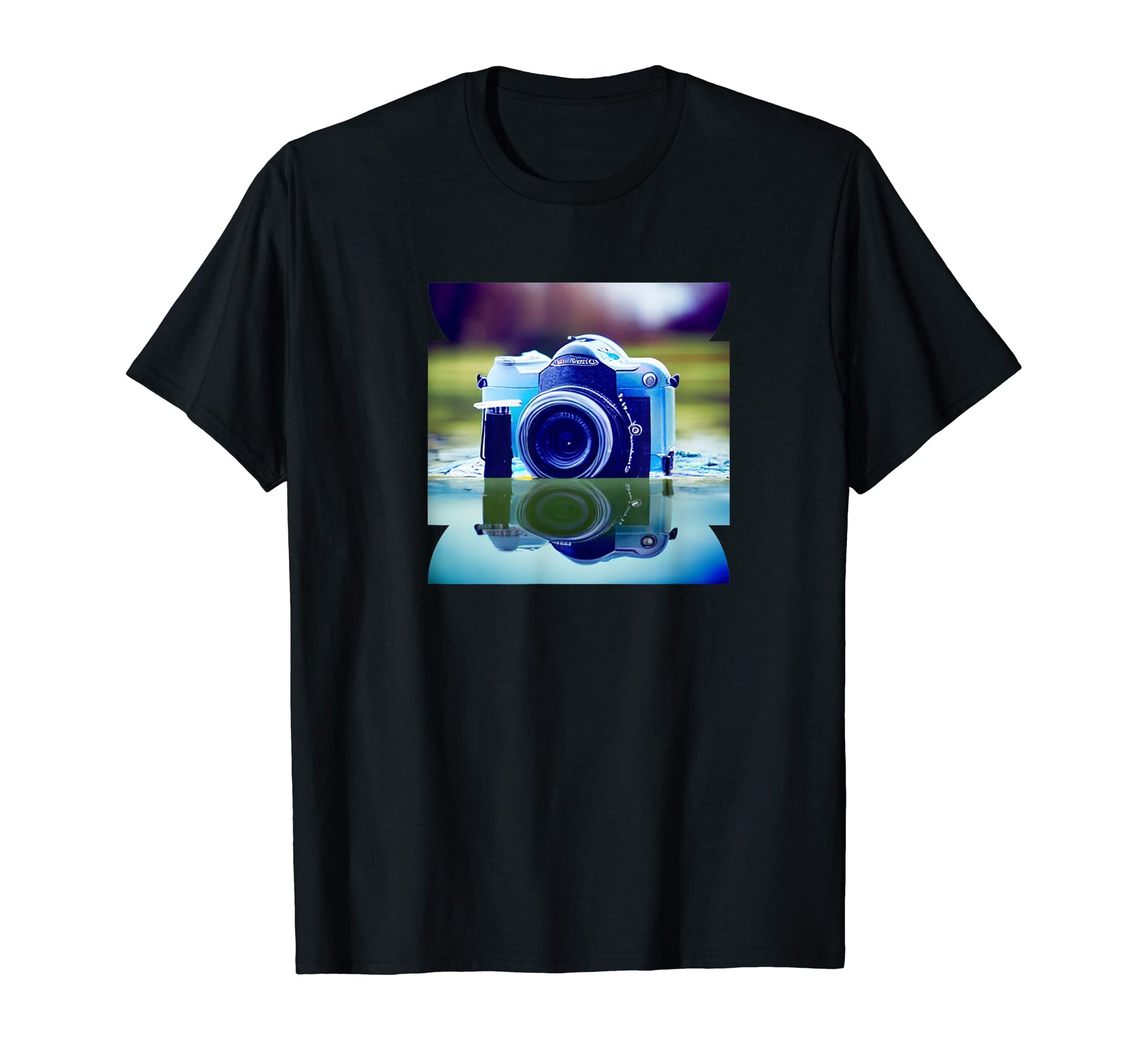 Camera Blue Purple Photography Photo T-Shirt - Streetwear Style for Adults - T-Shirt, Sweatshirt, Hoodie
