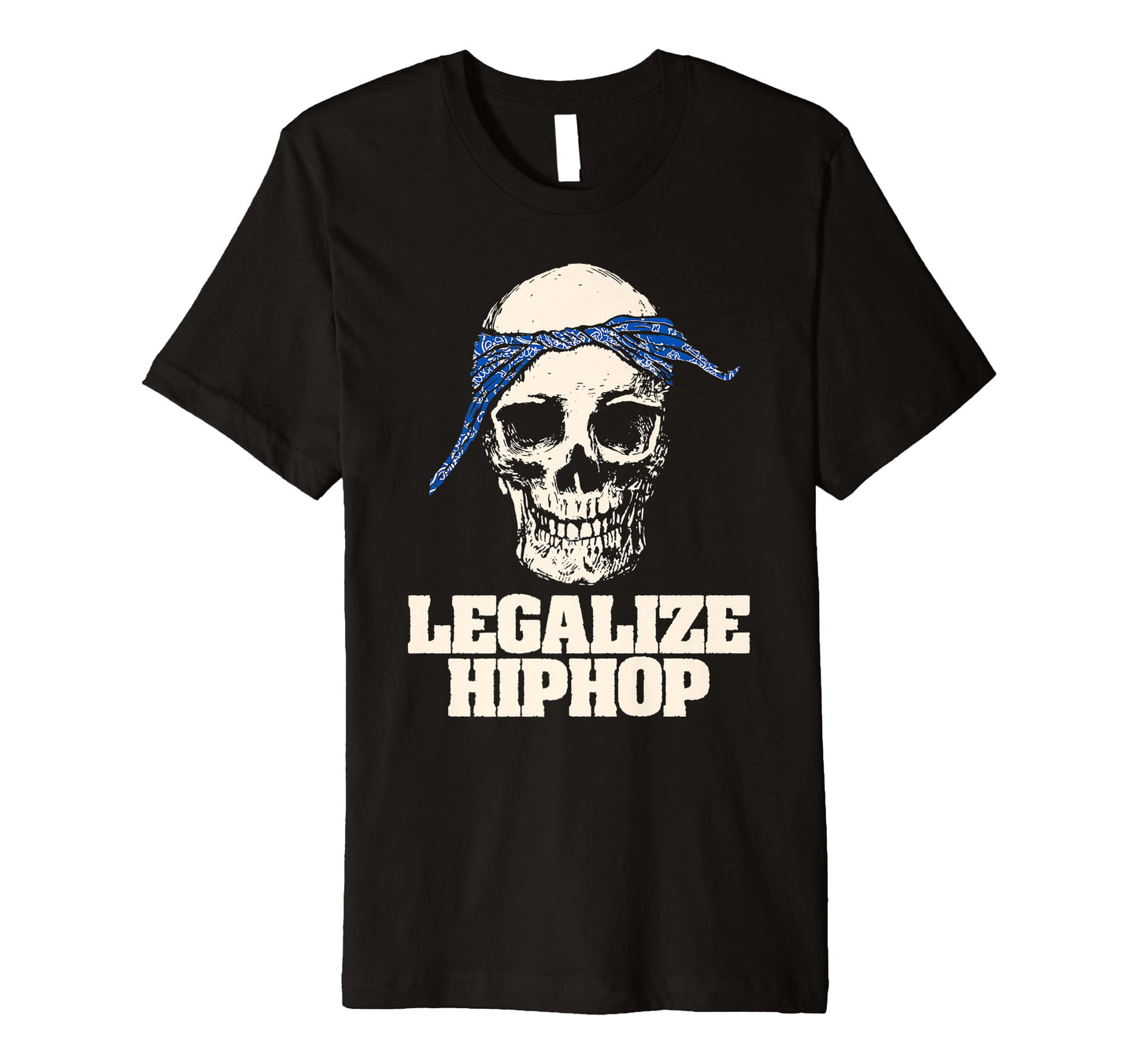Legalize Hiphop Skull Do Rag Bandana Old T-Shirt - Graphic Print Unisex - T-Shirt, Sweatshirt, Hoodie