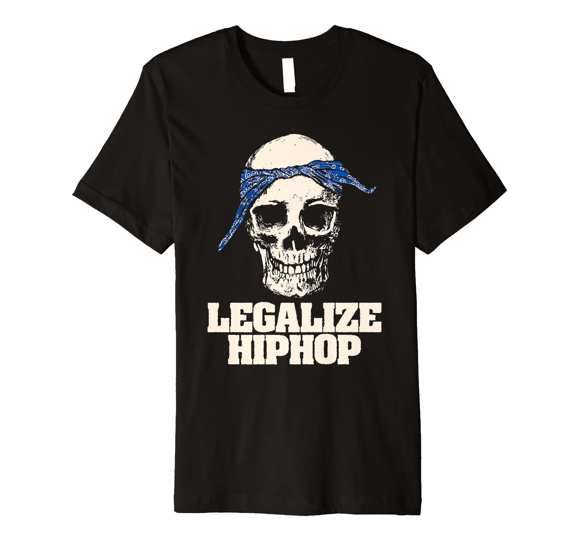 Legalize Hiphop Skull Do Rag Bandana Old T-Shirt - Graphic Print Unisex - T-Shirt, Sweatshirt, Hoodie