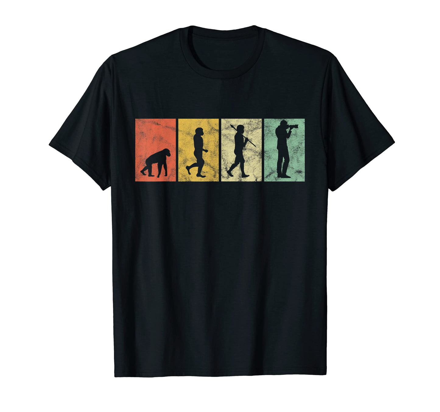 Camera Evolution Photography Funny T-Shirt - Fun Novelty Design for Adults - T-Shirt, Sweatshirt, Hoodie