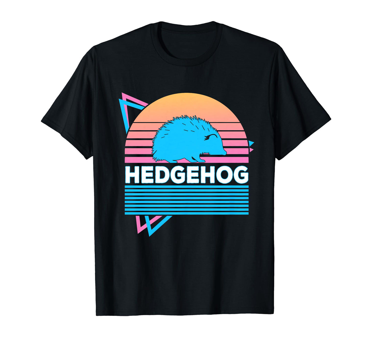 Hedgehog Vaporwave Aesthetic T-Shirt - Custom Art Print Unisex - T-Shirt, Sweatshirt, Hoodie