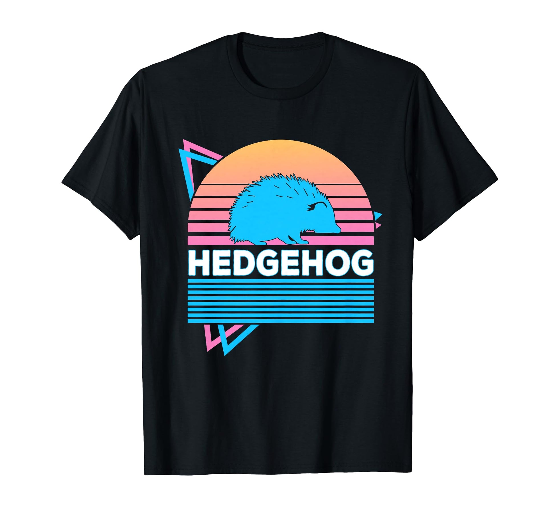 Hedgehog Vaporwave Aesthetic T-Shirt - Custom Art Print Unisex - T-Shirt, Sweatshirt, Hoodie