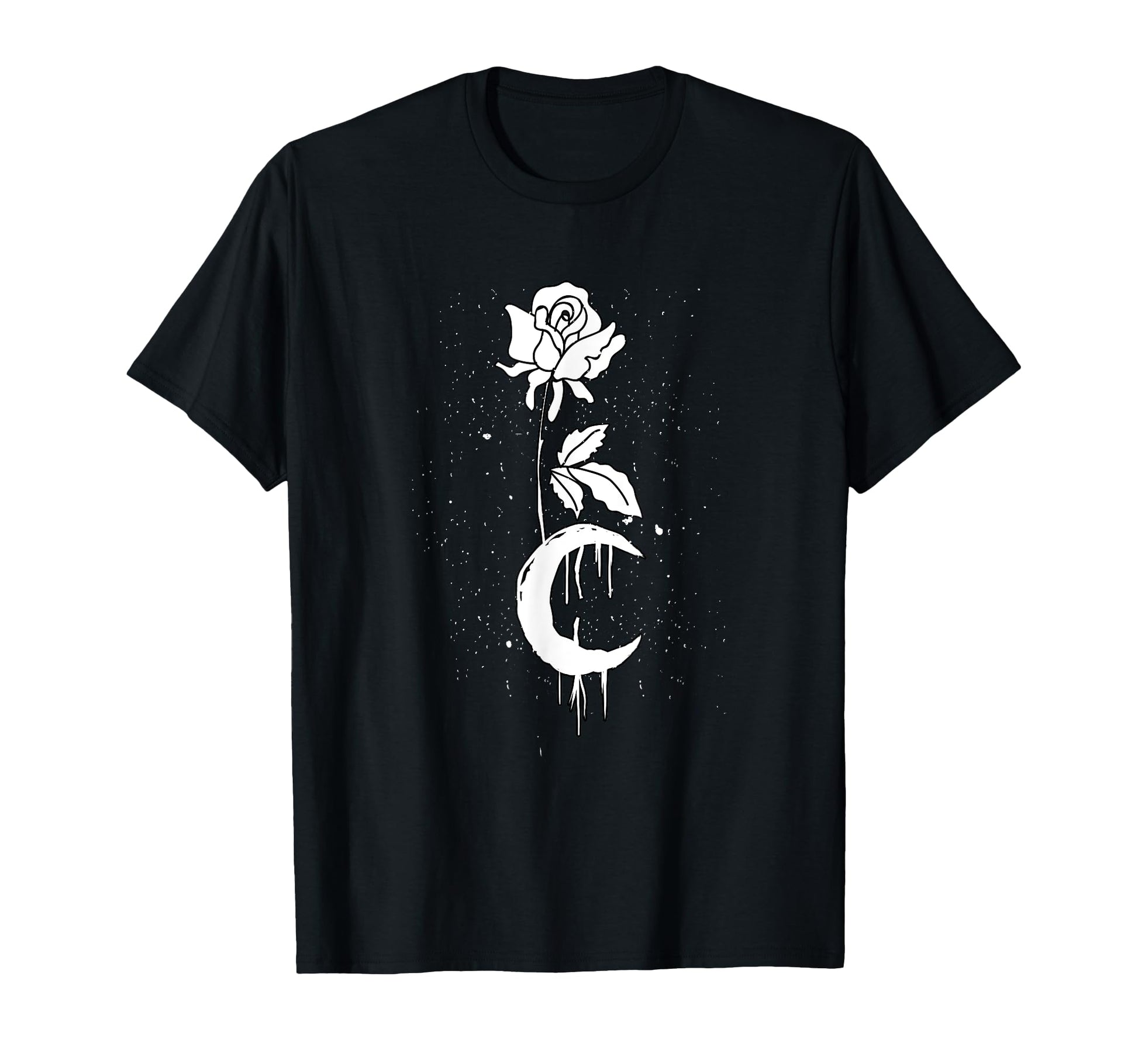 Moon Rose Occult Gothic Harajuku T-Shirt - Unique Graphic for Adults - T-Shirt, Sweatshirt, Hoodie